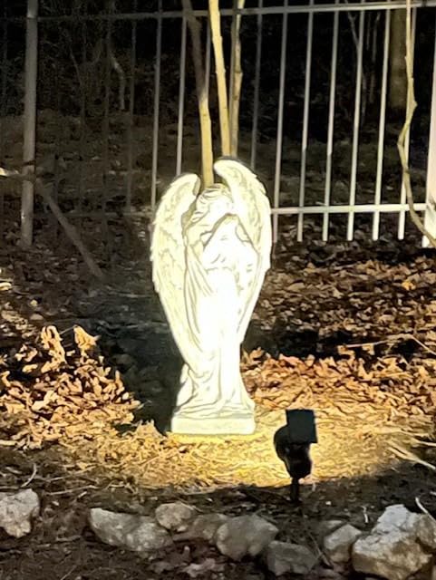 Outdoor Statues Angel Décor Garden Statue - 34 inch Large Garden Angels Outdoor Religious Statues Catholic Resin Concrete Finish Yard Patio Deck Home Entryway Hallway Sculpture 13.7*9.8*34 Inch customer photo 2