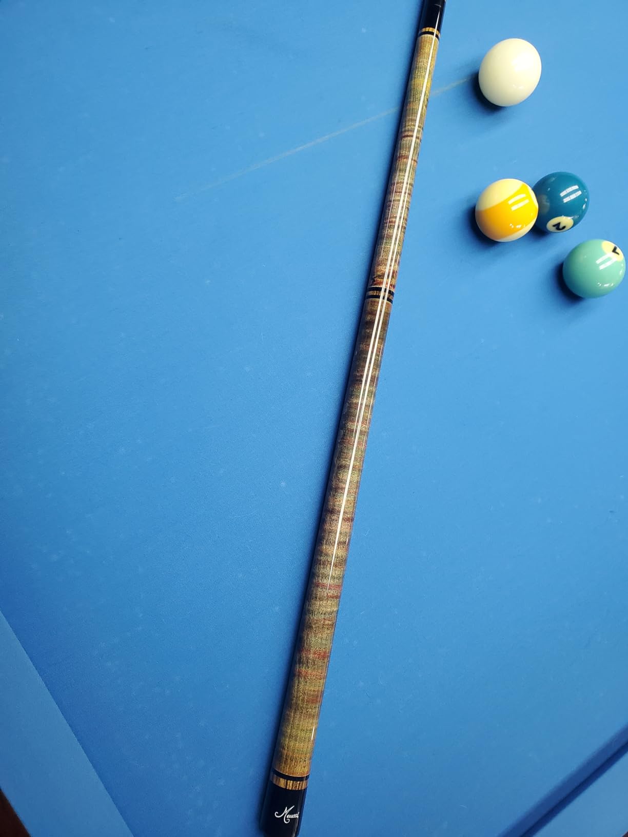 Meucci Pool Cue - All Natural Wood with Rainbow Stain - Pool Stick with Maple Forearm, Solid Wood Handle, High Impact Cue Tips for Low Deflection Pool Cue Stick - 19 Oz Professional Billiard Cue Stick customer photo 1