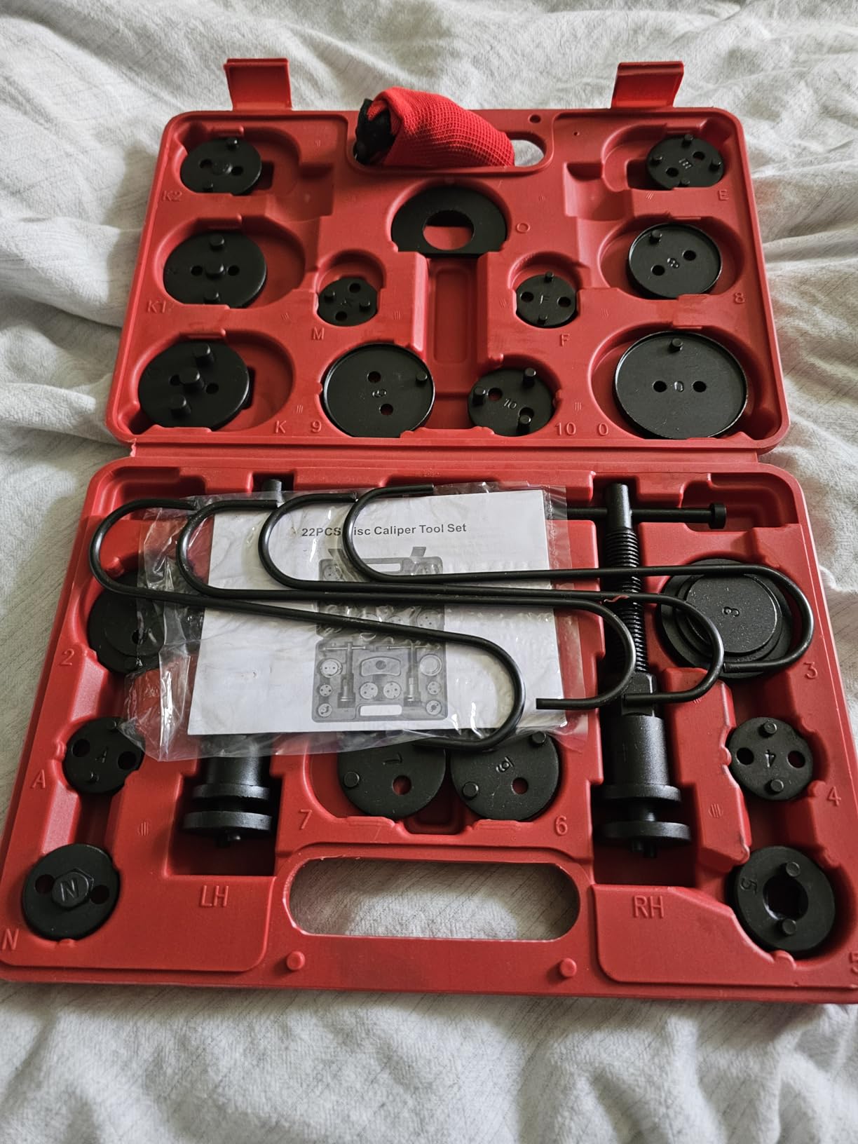 Heavy Duty Disc Brake Piston Caliper Compressor Wind Back Tool Universal Sets for Brake Pad Replacement with Hanger Hooks-28 Pieces customer photo 1