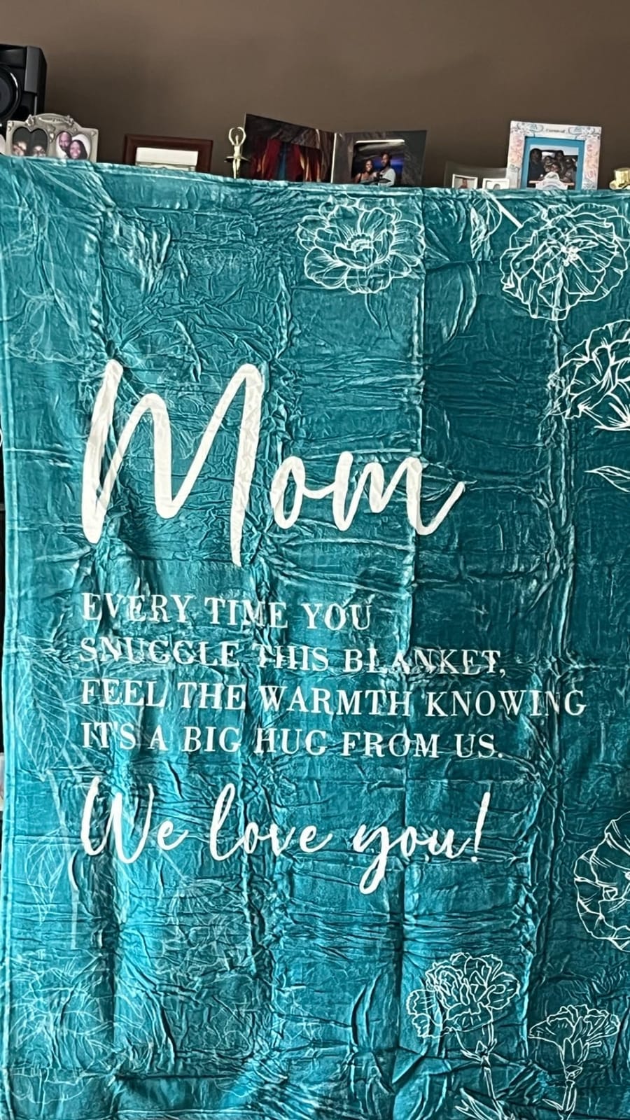 GiltGlimmer Mom Birthday Gifts, Mom Floral Blanket Blue, 60
