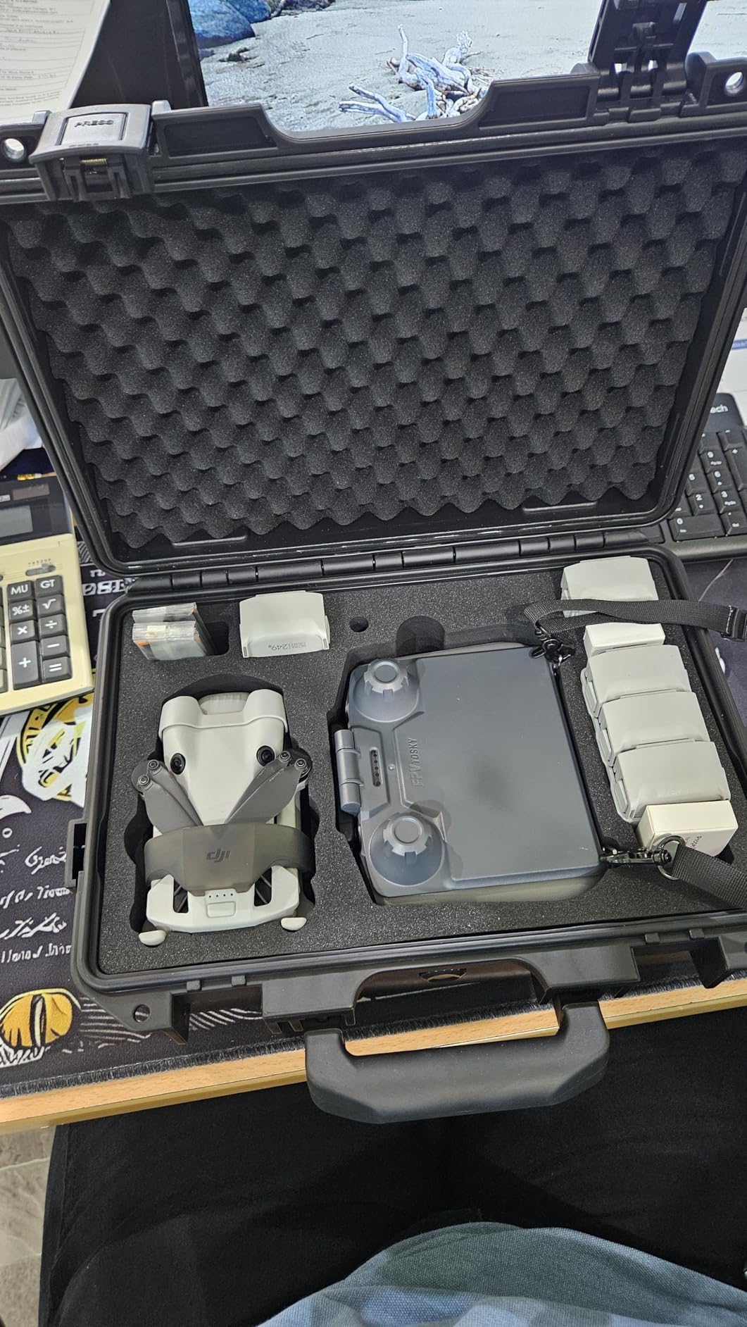 Lykus Titan MM410 Waterproof Hard Case for DJI Mini 4 Pro/Mini 3/Pro and RC2/RC/RC-N2/N1, Support 7 batteries and RC lanyard [CASE ONLY] customer photo 2