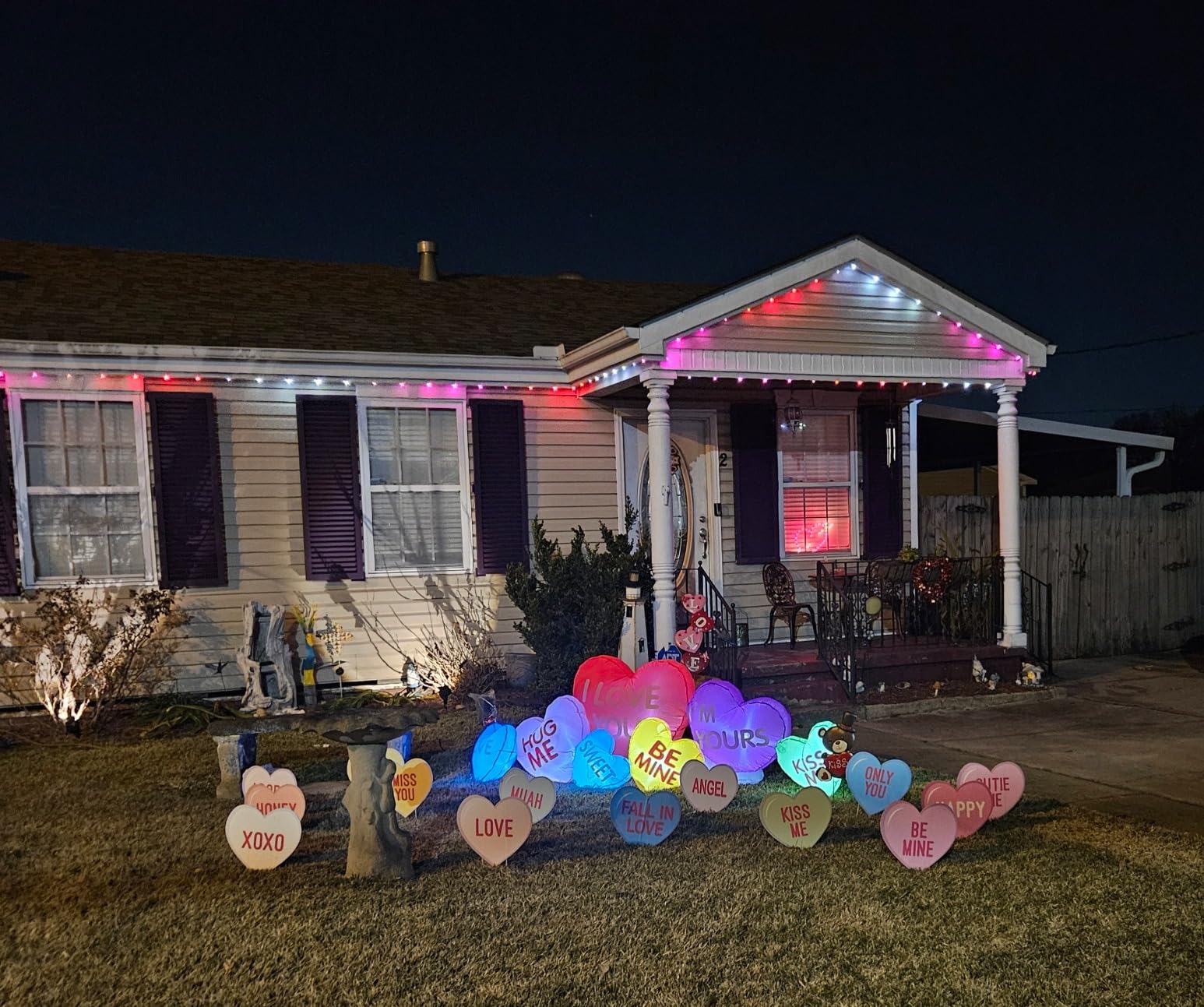 8 Foot Long Valentine's Day Inflatable Hearts, Seven Hearts on Cloud Valentine Blow up Decorations, Lighted Valentines Day Wedding Yard Decorations, Romantic Wedding Valentines Gift for Couples customer photo 1