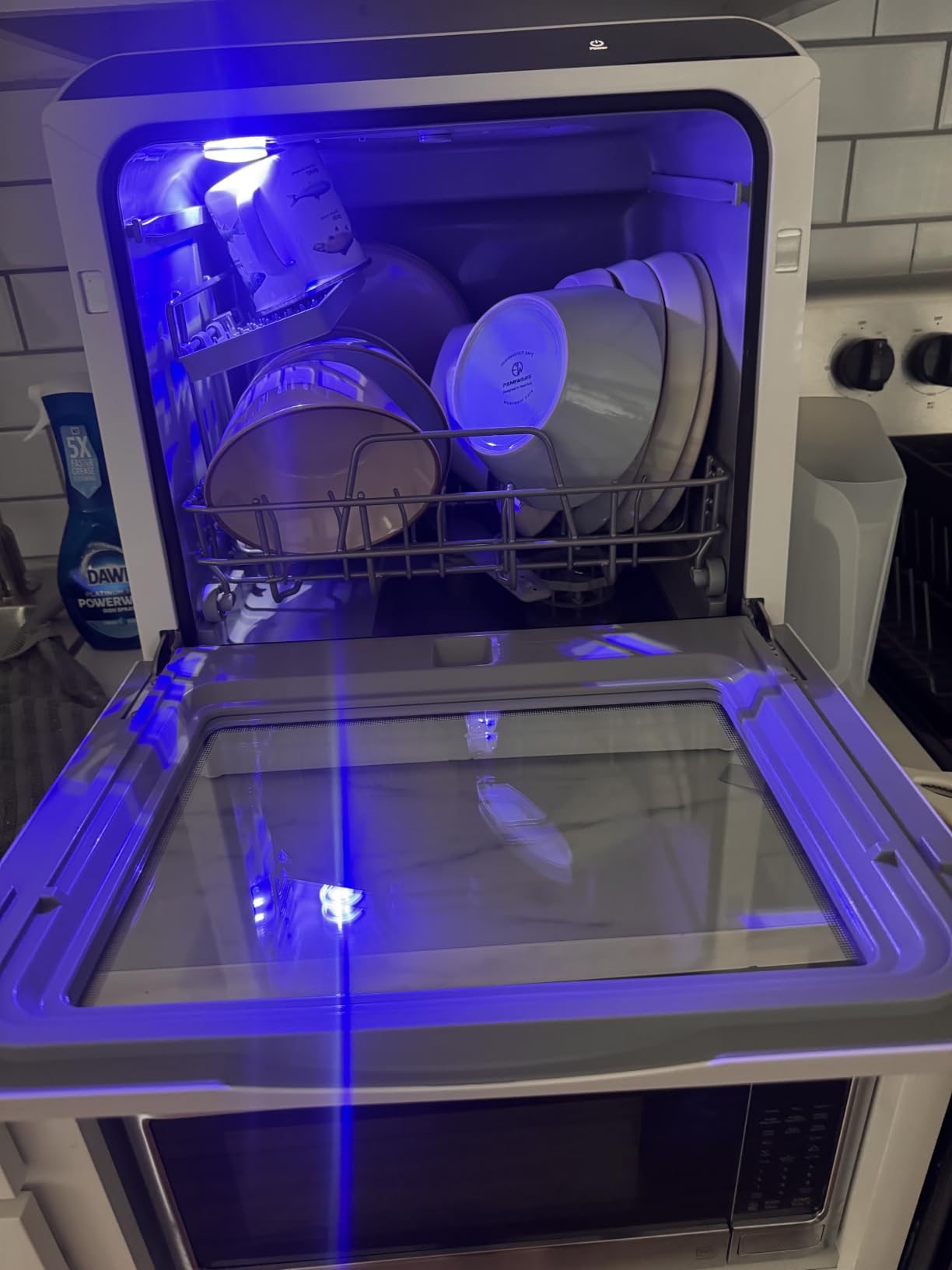 EUHOMY 6 Programs Countertop Dishwasher Portable, 40dB, 360° Coverage | 6-Program (Normal, ECO, Quick, Baby Care/Strong, Fruit, Dry), 73h Ventilation, Time-Saving, for Apartment customer photo 2