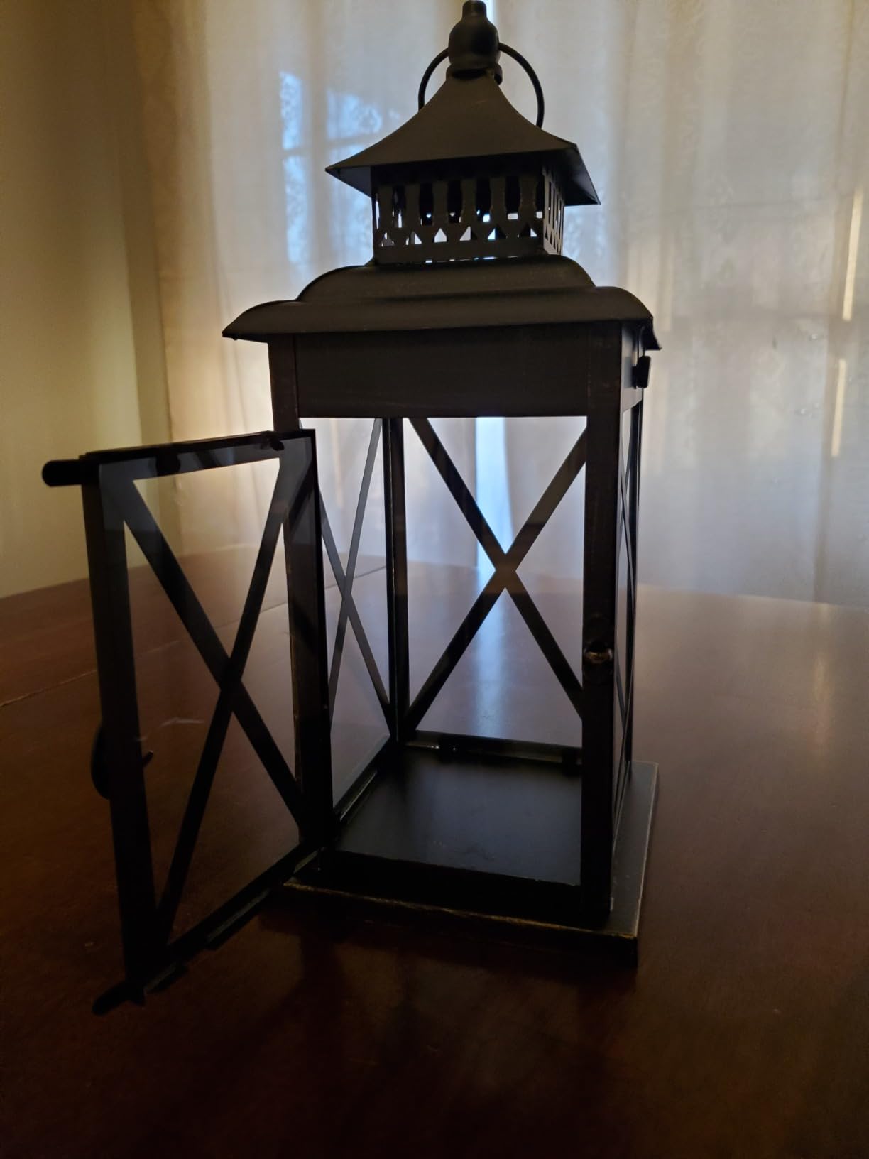 3PCS (20''&13''&9'') Lanterns Decorative Indoor & Outdoor, Vintage Metal Frame Candle Holders for Front Porch, Patio, Pathway, Balcony, Garden, Yard Decor, Halloween Christmas Decorations customer photo 1