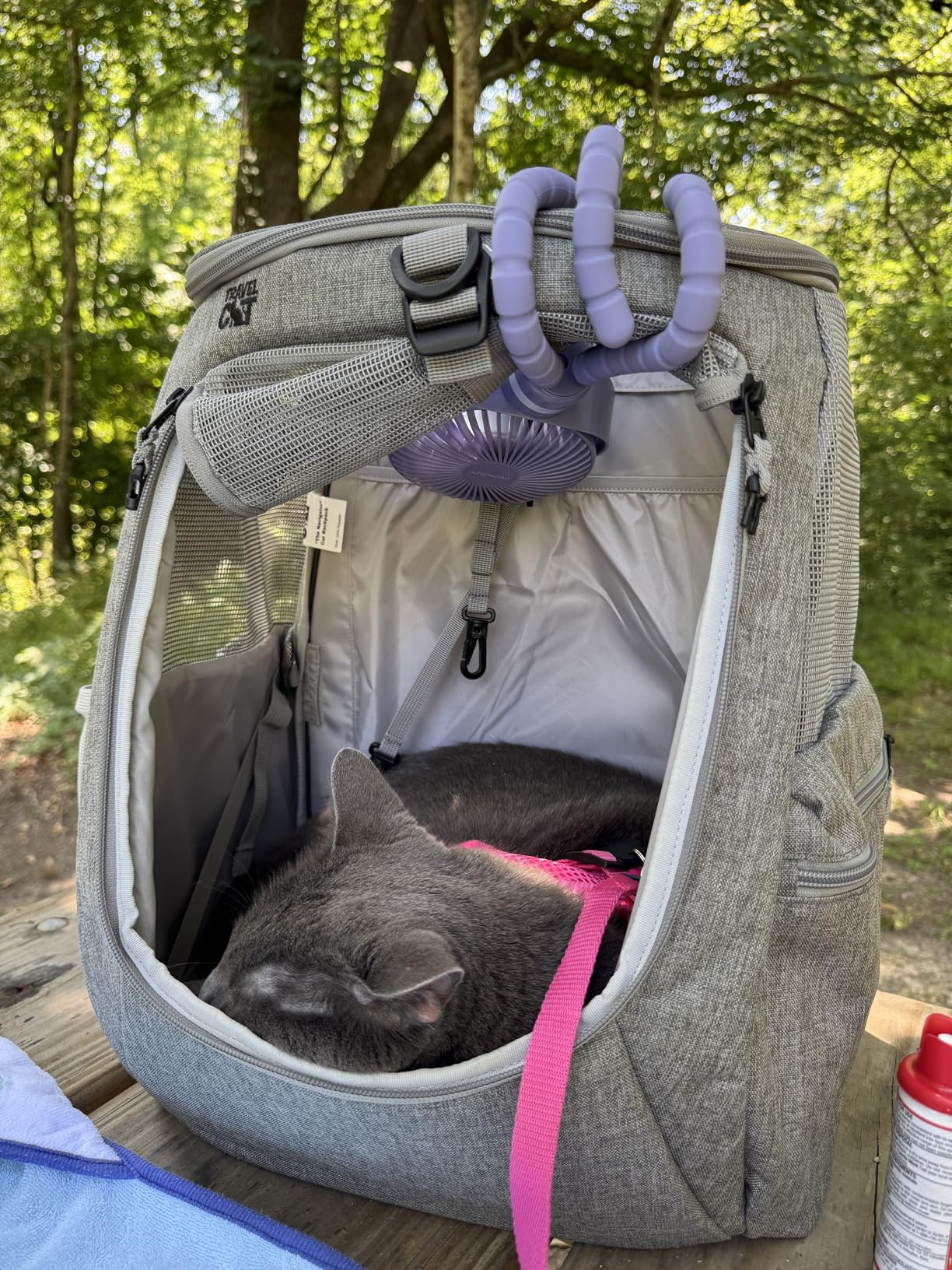 Travel Cat Backpack Carrier - The Navigator Convertible Pet Carrier Backpack - Cat Carrier Backpack with Fully Ventilated Mesh (Earth) customer photo 1