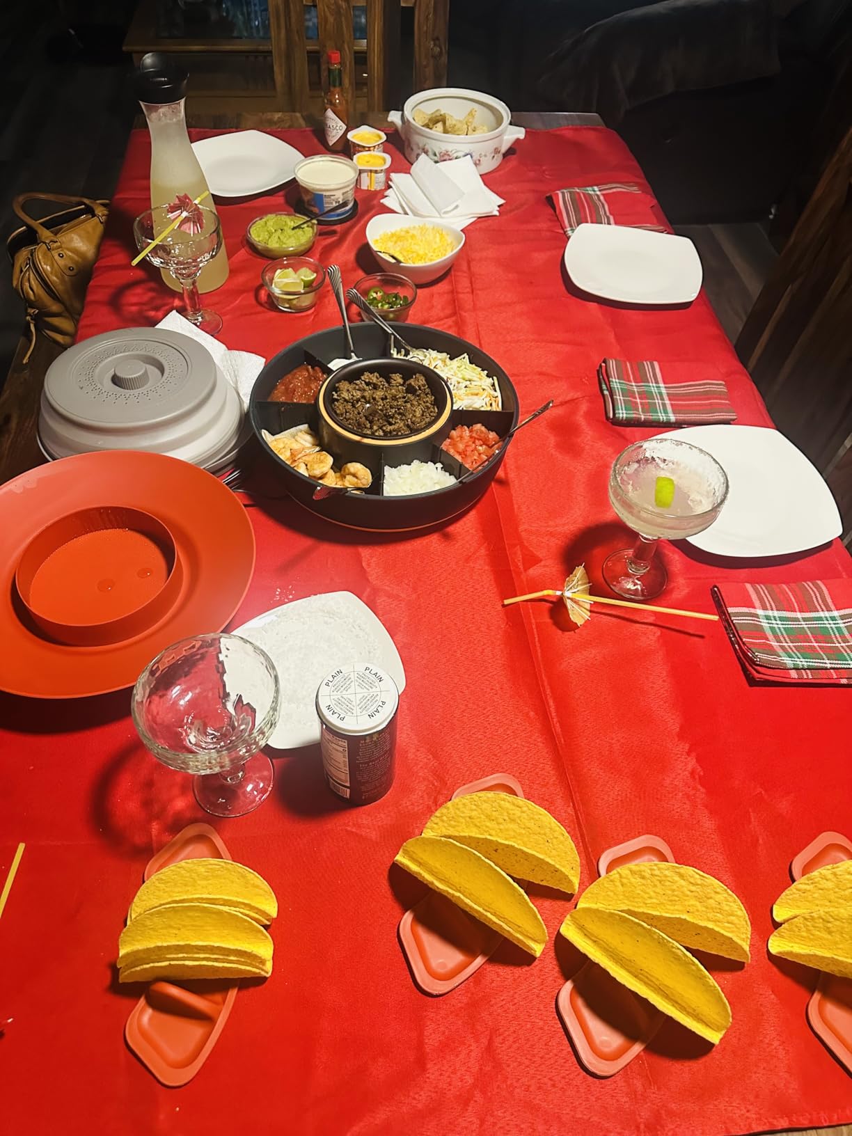 Taco Tuesday Kit - Taco Bar Serving Set for a Party - 30oz Heated Pot, 4 Taco Holders, & Detachable Lazy Susan Tray - Taco Night Fiesta - Unique Couple & Housewarming Gift Set Ideas customer photo 1