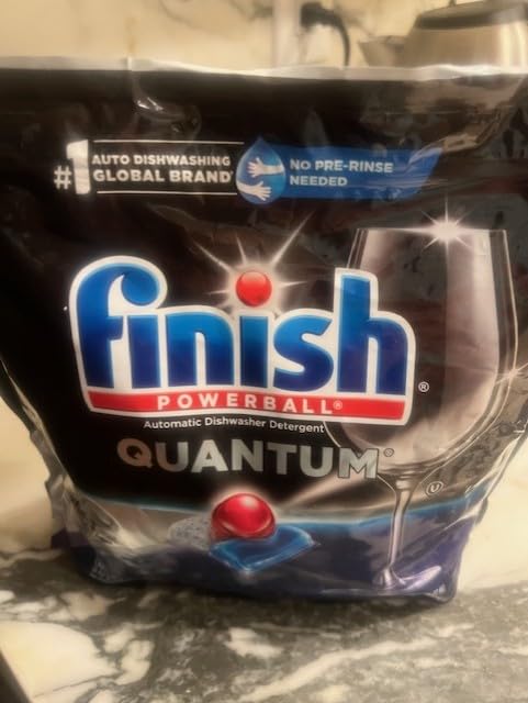 Finish Quantum Dishwasher Pods, No Pre-Rinse Dishwasher Detergent Soap Removes 24HR Dried-On Stain and Grease, Leaving a Virtually Spotless Shine, 84 Count customer photo 1