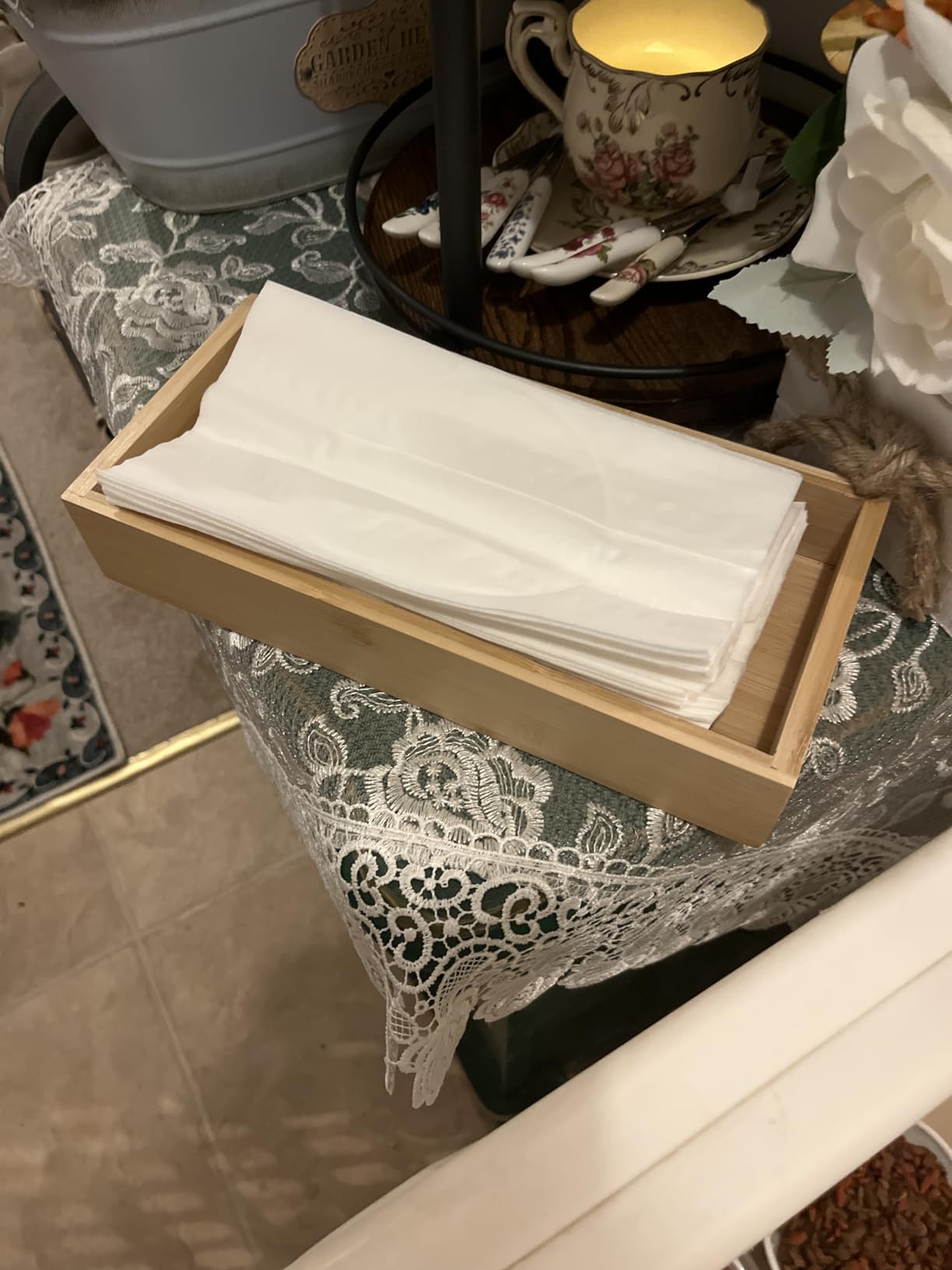 Bamboo Drawer Organizer Set, Expandable Drawer Dividers, Wooden Storage Organizers, Drawer Organizers for Kitchen, Bathroom, Flatware, Tea Bag Organizer (1 X 5PCS Natural) customer photo 1
