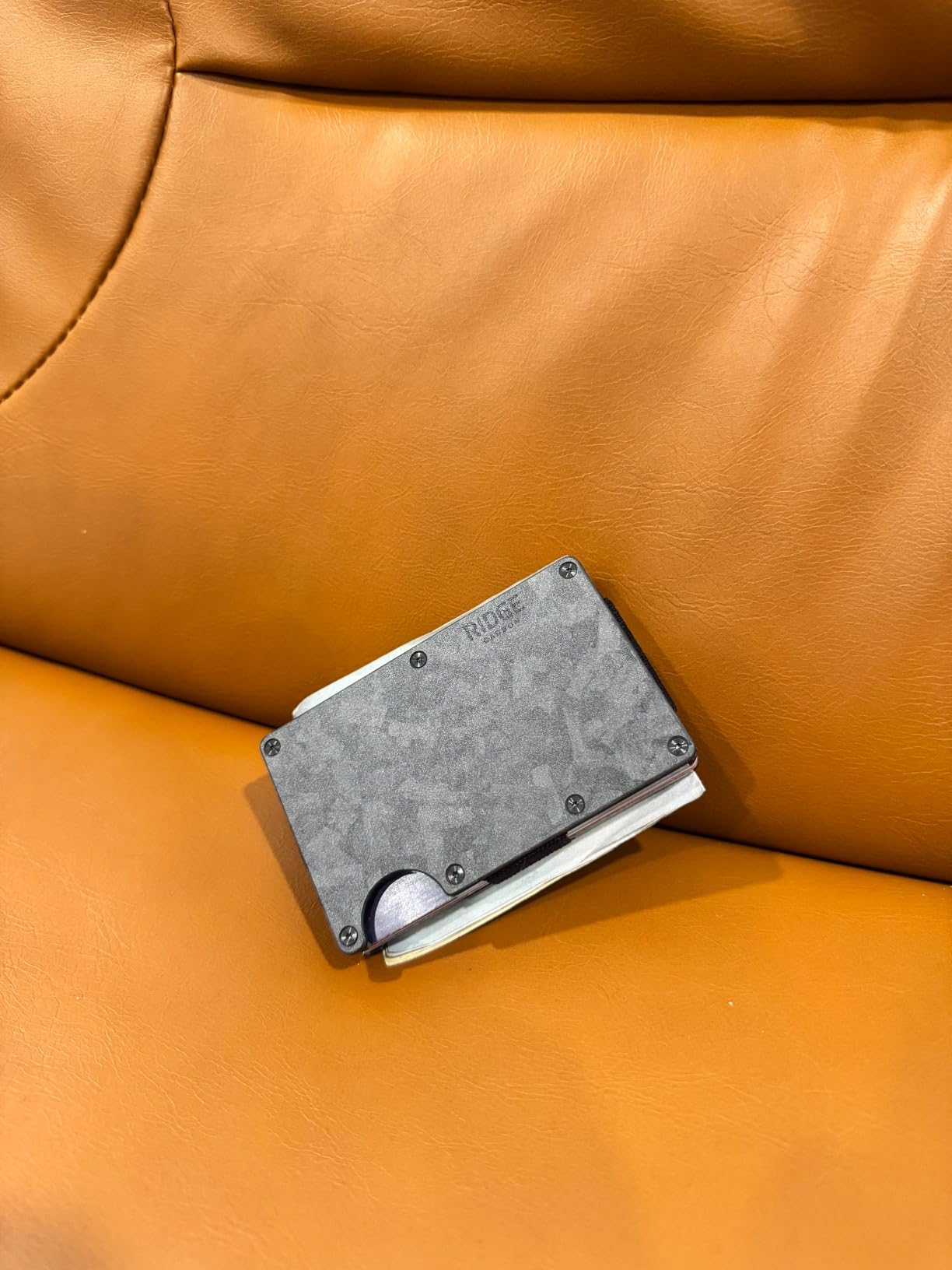 Ridge Wallet for Men - Slim Minimalist Compact Wallet and Card Holder, RFID Protected Front Pocket Wallets for Men with Integrated Money Clip (Stonewashed Titanium) customer photo 1