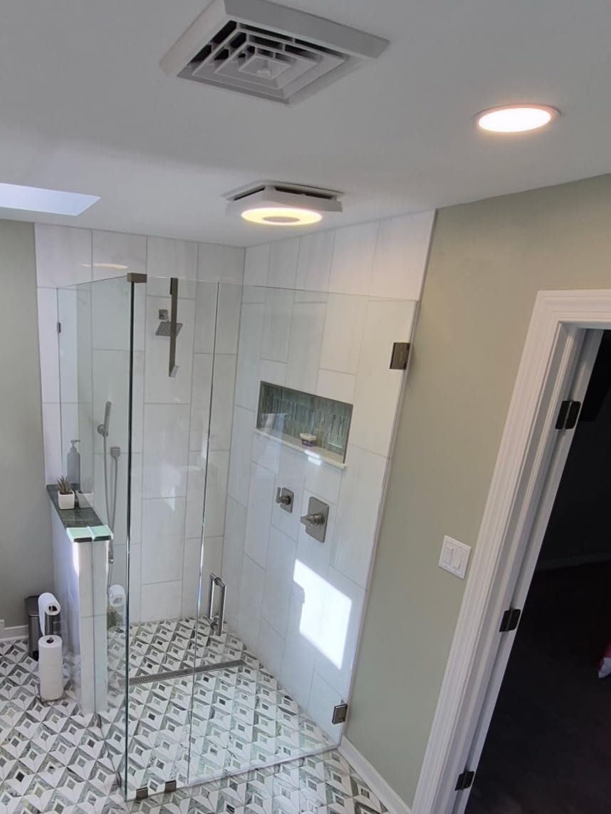 OREiN 3-in-1 Bathroom Exhaust Fan with Light & Humidity Sensor, 160 CFM, 1.0 Sone, Auto-On at 60% Humidity, 1500LM, 3CCT, Night Light, ENERGY STAR, HVI/FCC/ETL, Cutout 11.81''x 11.02'' customer photo 2