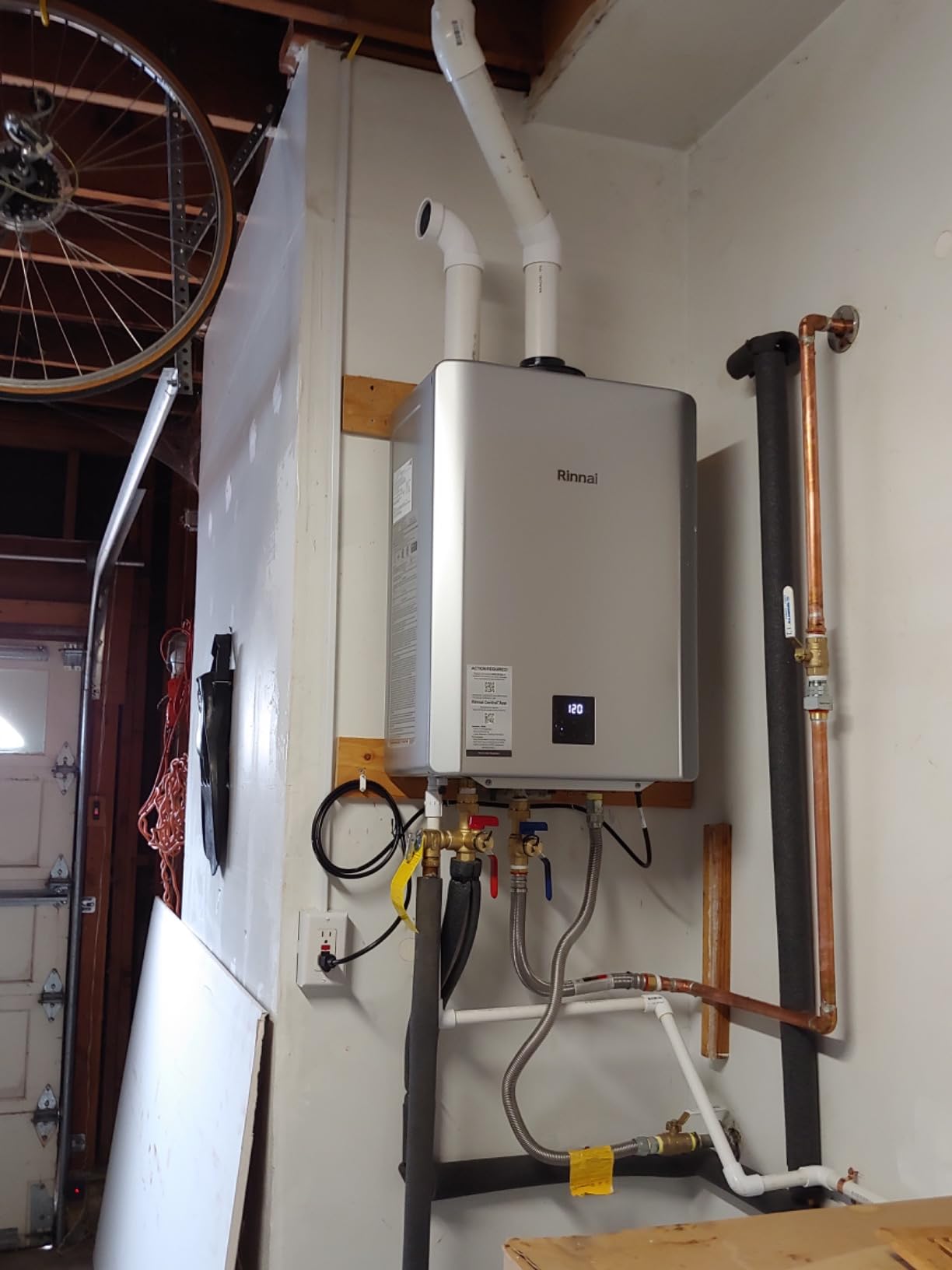 Rinnai RXP160iN Condensing Smart Sense Tankless Water Heater | 9 GPM, 160k BTU, Built-In Recirculation Reduces Hot Water Wait, Indoor/Outdoor Install, NG or Propane, Endless Hot Water customer photo 1