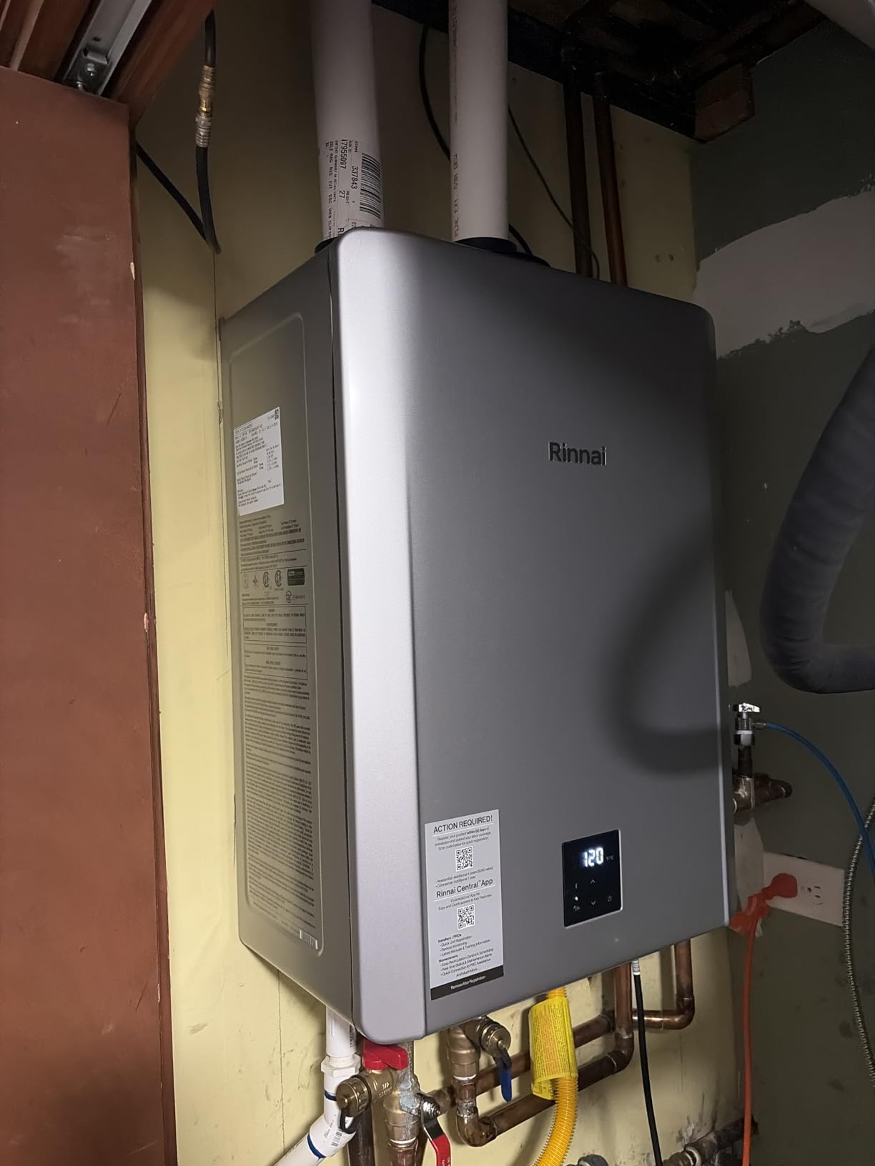 Rinnai RXP160iN Condensing Smart Sense Tankless Water Heater | 9 GPM, 160k BTU, Built-In Recirculation Reduces Hot Water Wait, Indoor/Outdoor Install, NG or Propane, Endless Hot Water customer photo 2