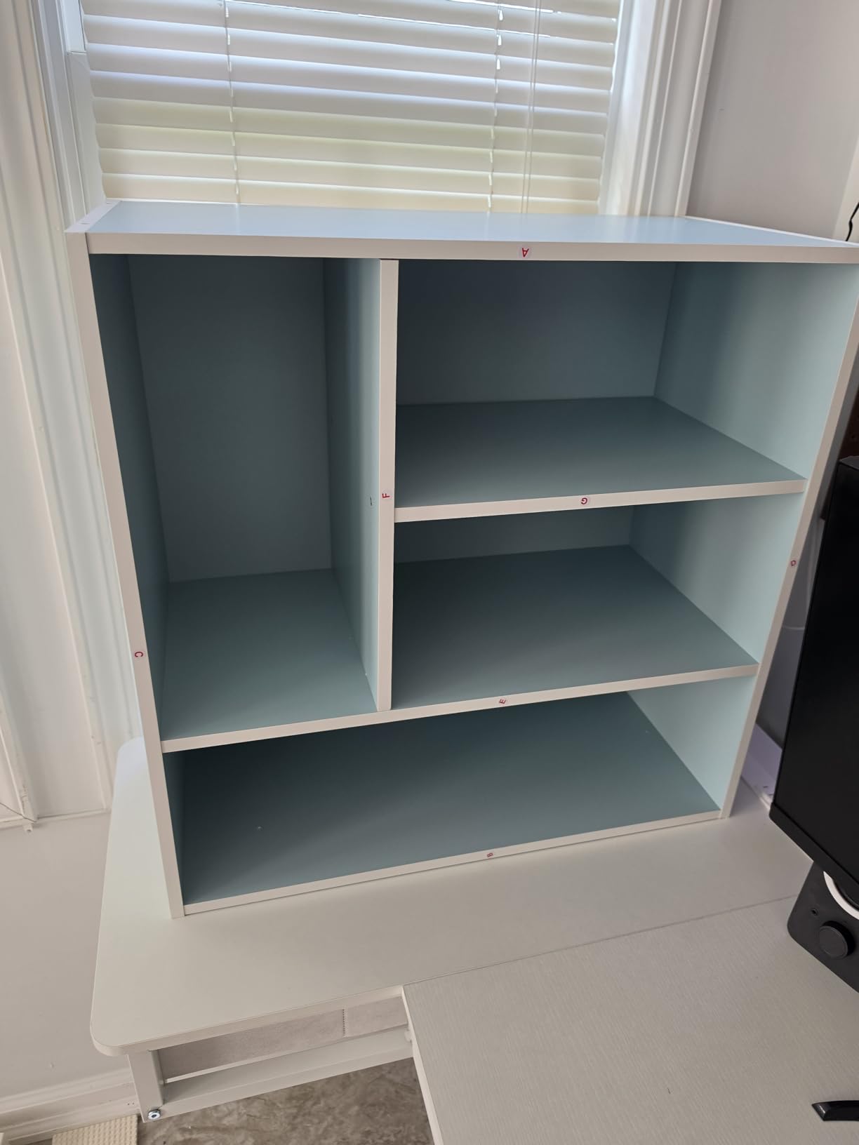 Homes: Inside + Out Apexa 4-Cube Storage Organizer Shelves, Stackable Wood Bookcase Fits Cubby Bins for Organization, Dorm Teen Room Decor & Home Office, Black customer photo 2
