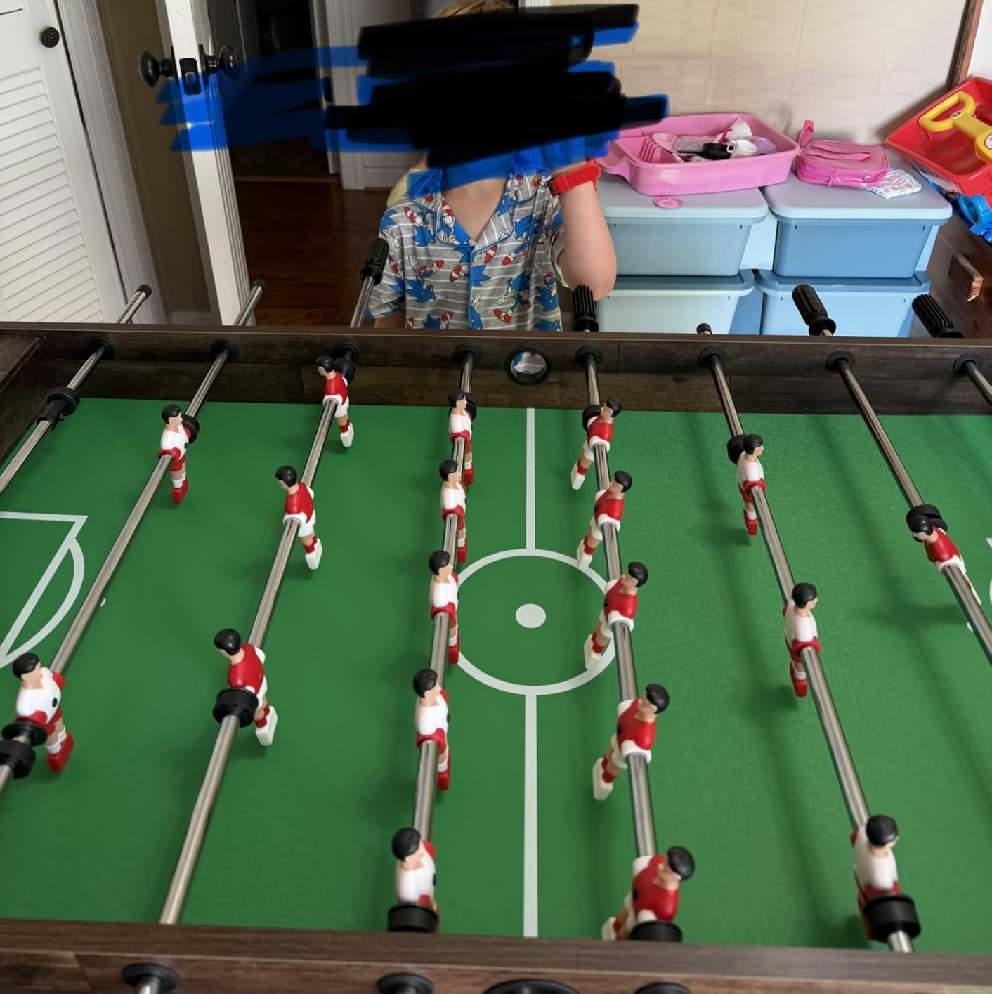 Best Choice Products Foosball Table for Kids and Adults, Game Room Soccer Game Table w/ 2 Balls, 2 Cup Holders, Ergonomic Handles, Chrome Finished Metal Bars customer photo 2