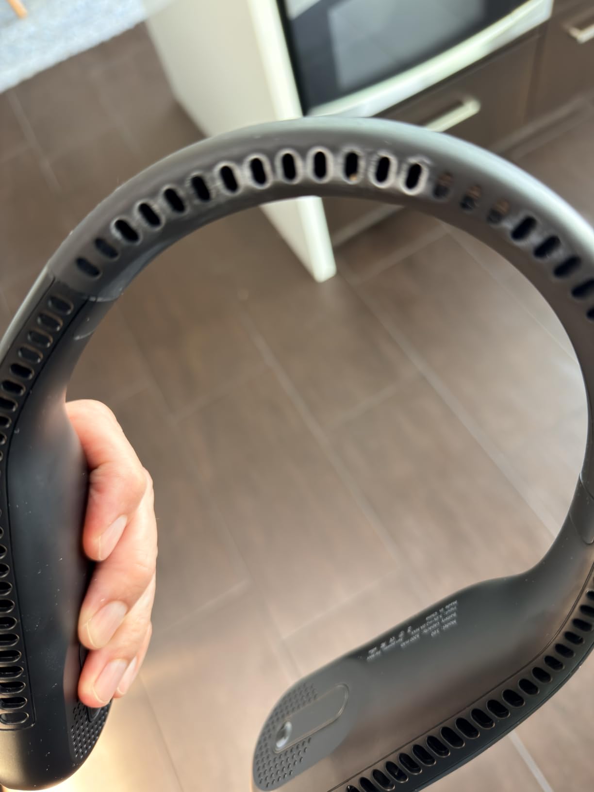 SWEETFULL Portable Neck Fan: 5200mAh Bladeless Personal Fan | 4 Speeds, 20H Max Runtime, No Hair Twist Quiet Wearable Fan for Travel | Birthday Gifts for Men Women Mom Dad customer photo 1