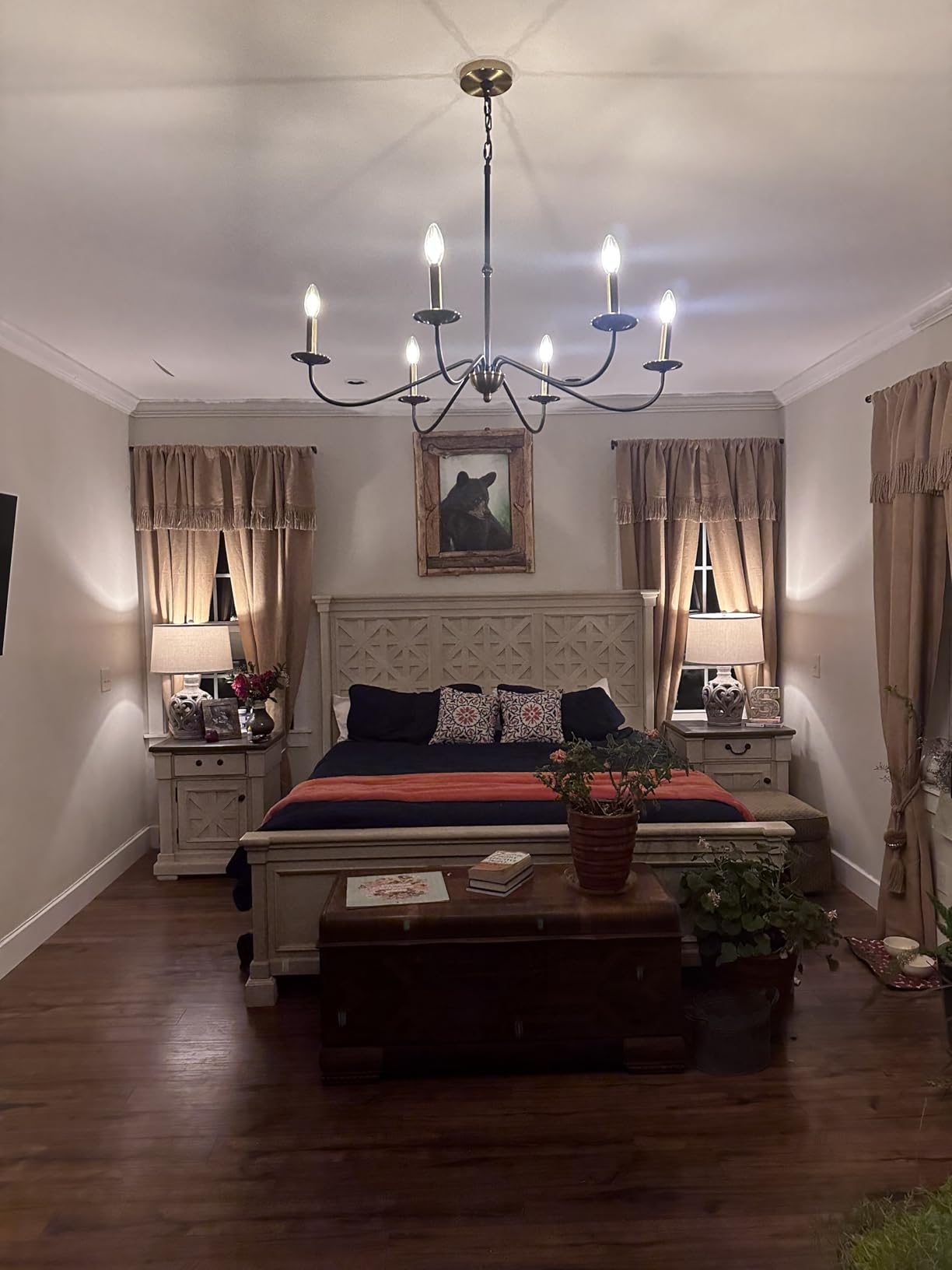 JONATHAN Y Wicklow 6-Light Farmhouse Chandelier 34.75