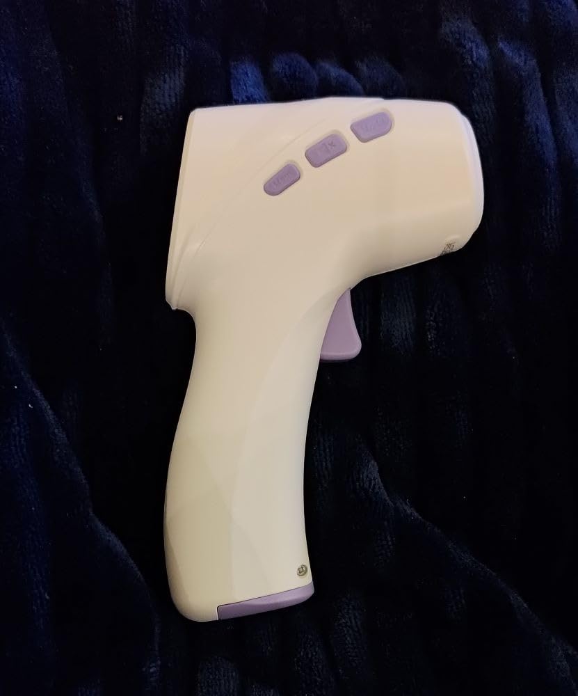 Forehead Thermometer for Adults, Kids & Babies, No-Touch Digital Thermometer with LCD Backlight Display, Fever Alarm and 1s Instant Reading - Purple customer photo 1