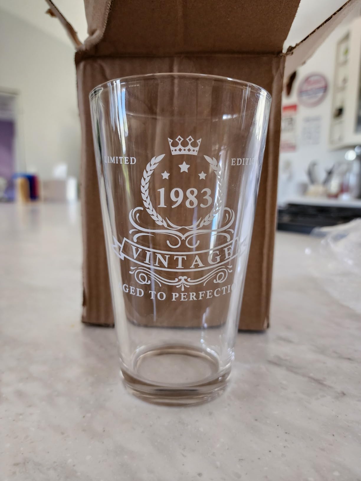 LIGHTEN LIFE 50th Birthday Gifts for Men 16oz, 1976 Beer Glass in Barrel Box, 50th Birthday Gift Ideas, 1976 Pint Glass for 50 Years Old Dad, Husband customer photo 2