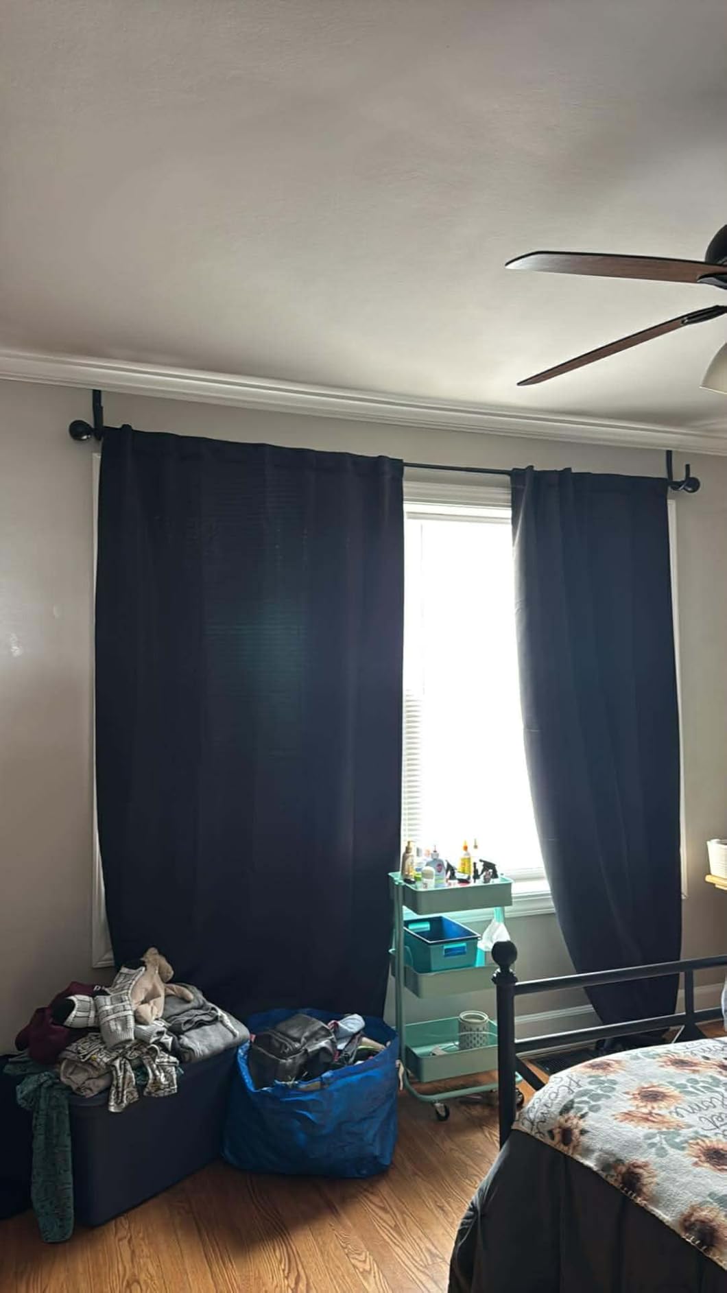 Joydeco Blackout Curtains for Bedroom, Black Out Curtains 108 Inch Long, Room Darkening Noise Reducing Wrinkle-Free Drapes, 108'' Long Drapes for Living Room 2 Panels (W52 x L108 Inch) customer photo 2