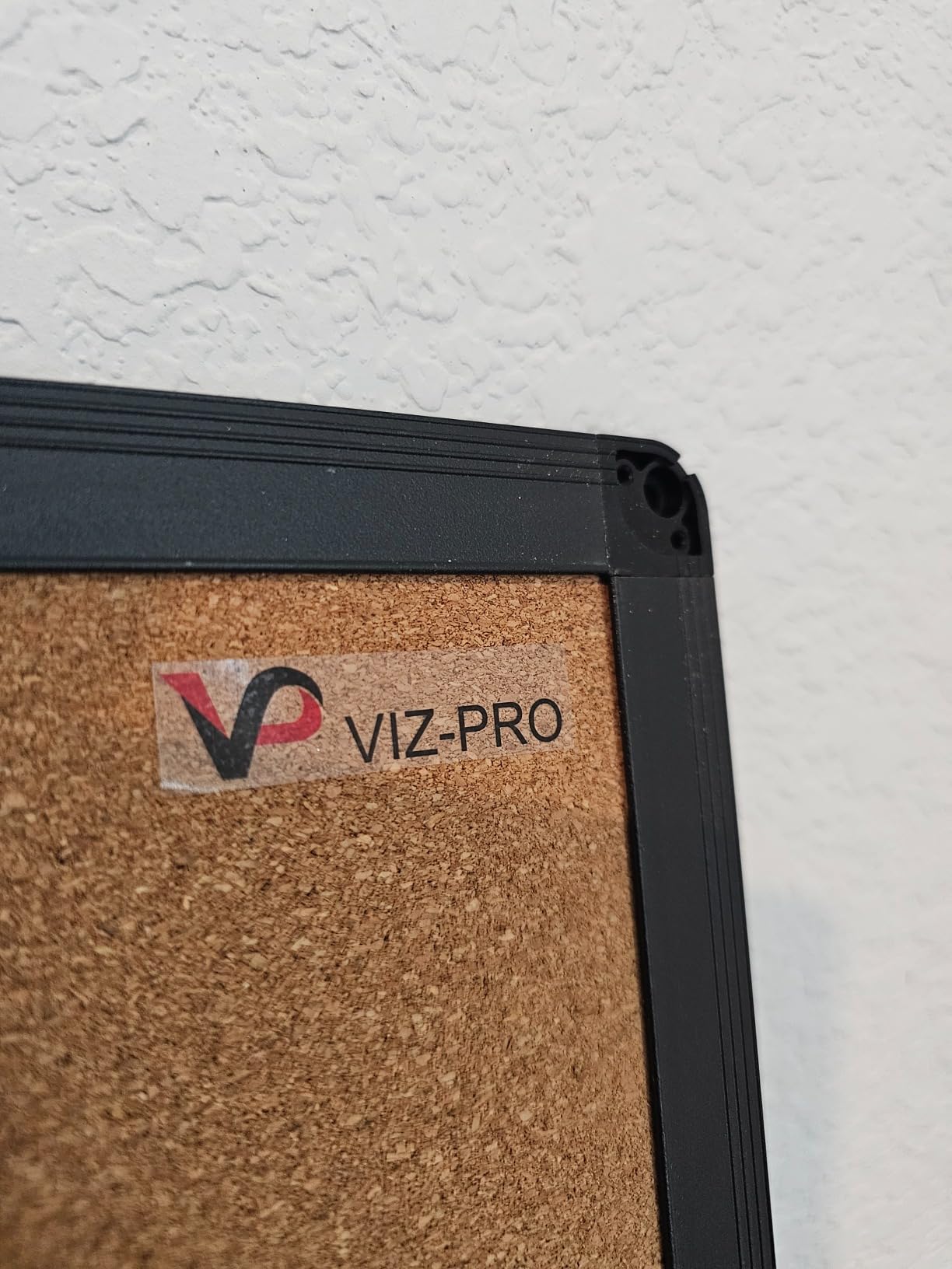 VIZ-PRO Cork Notice Board, 48 X 36 Inches, Cork Bulletin Board with Black Aluminium Frame customer photo 2
