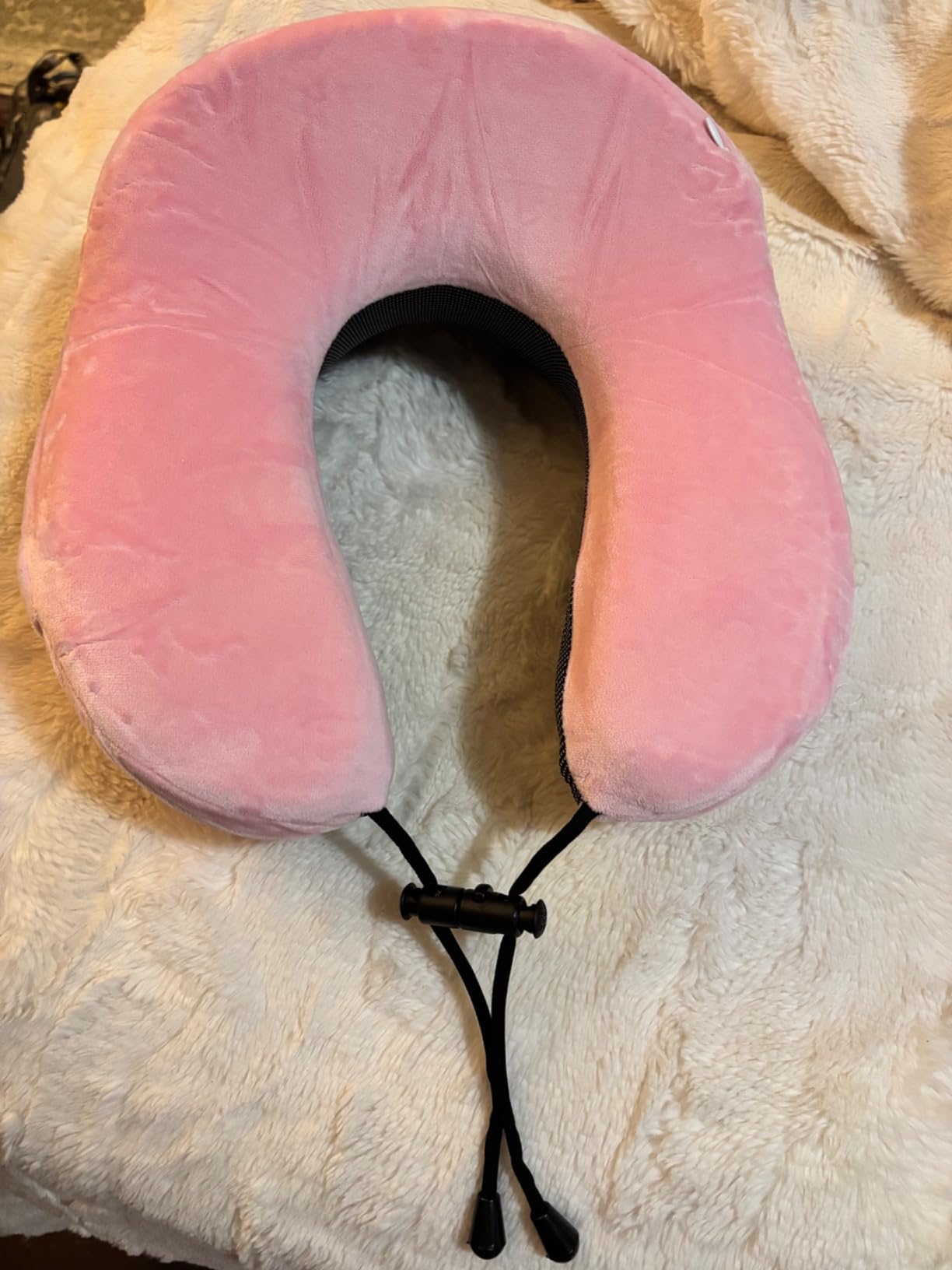 urnexttour Travel Pillow and Blanket Set Neck Pillow Airplane Foam Pink | 43x60 Inch Plane Blanket, Traveling Compact Storage Bag, Eye Mask, and Earplugs for Ultimate Flight Comfort, Women and Men customer photo 1