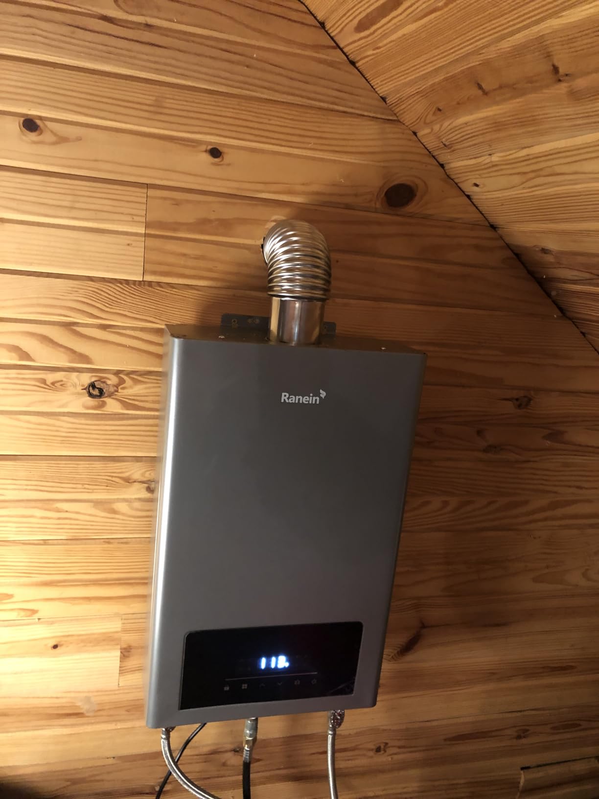 Ranein Propane Gas Tankless Water Heater, 3.6 GPM, 80,000 BTU, Indoor | Endless hot water for whole home, 2-3 water points, 95-149F, anti-freeze, LED, vent pipe, space saving, energy saving compact customer photo 2