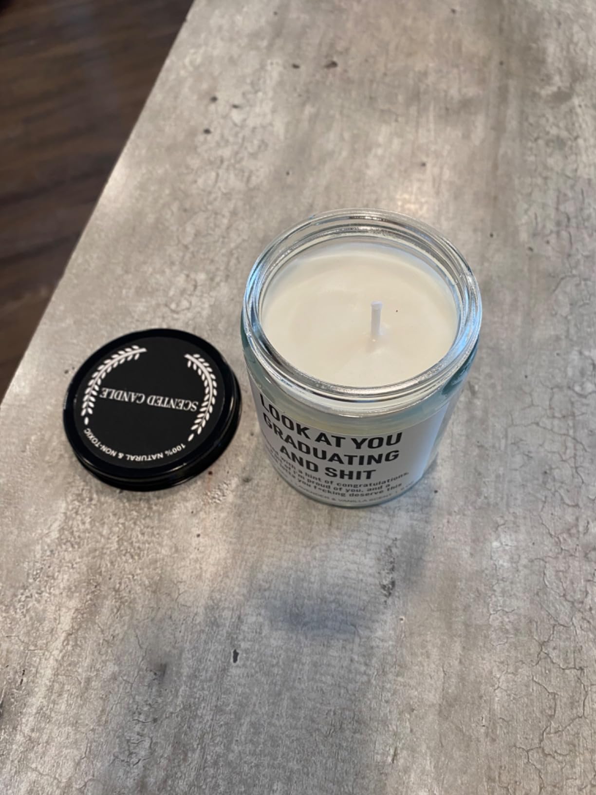 Younift Funny Grad Candle, 2026 Graduation Gifts for Her, Him - College, High School, Masters Degree, Phd, Law School, Nursing & Nurse Graduation Gifts for Women, Men - 9 oz customer photo 1