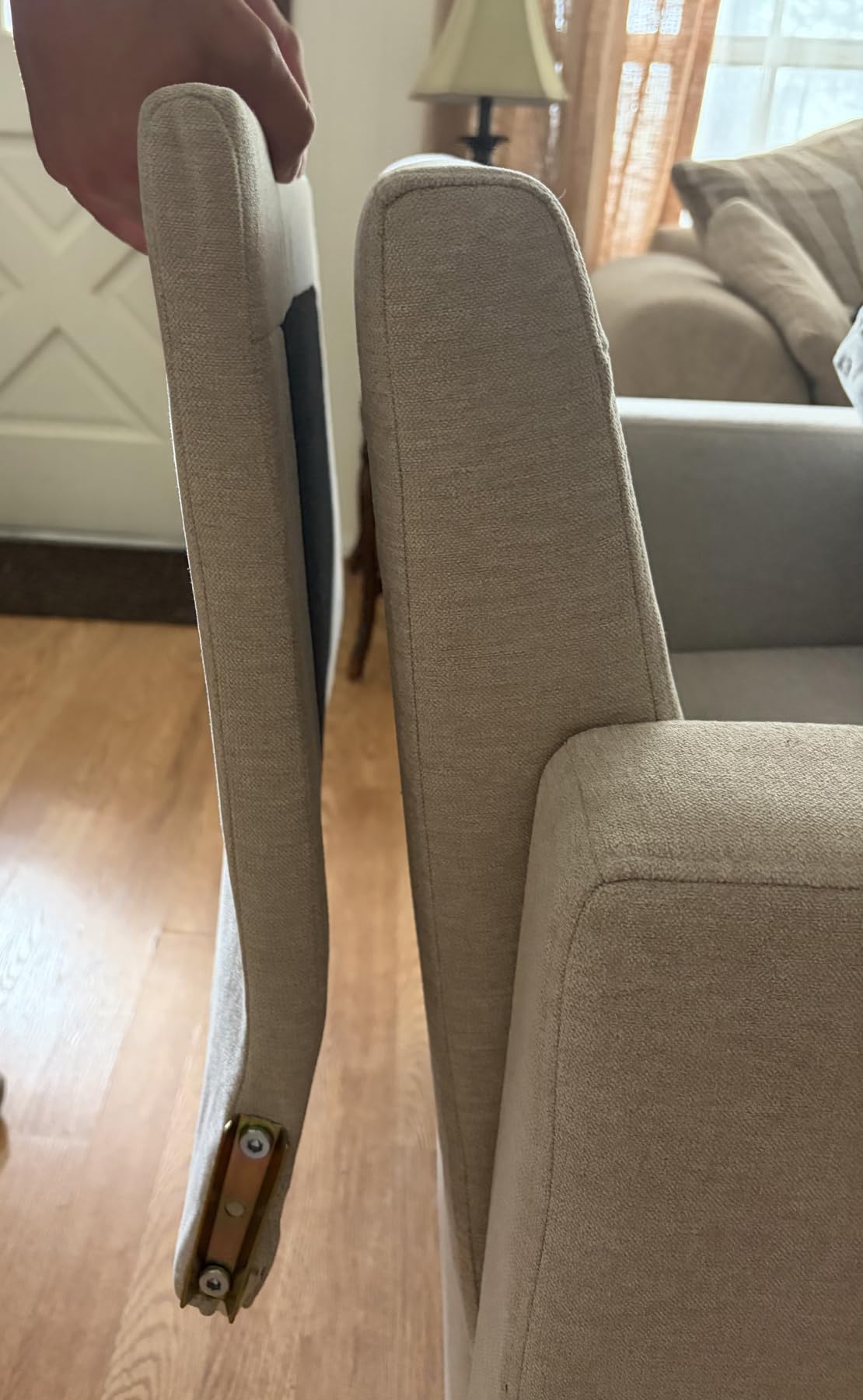 Weture Mid-Century Accent Chair, Dark Grey Armchair Living Room Chairs | Comfy Upholstered Reading Accent Chairs for Bedroom, Modern Single Sofa Chair with Wood Legs customer photo 1
