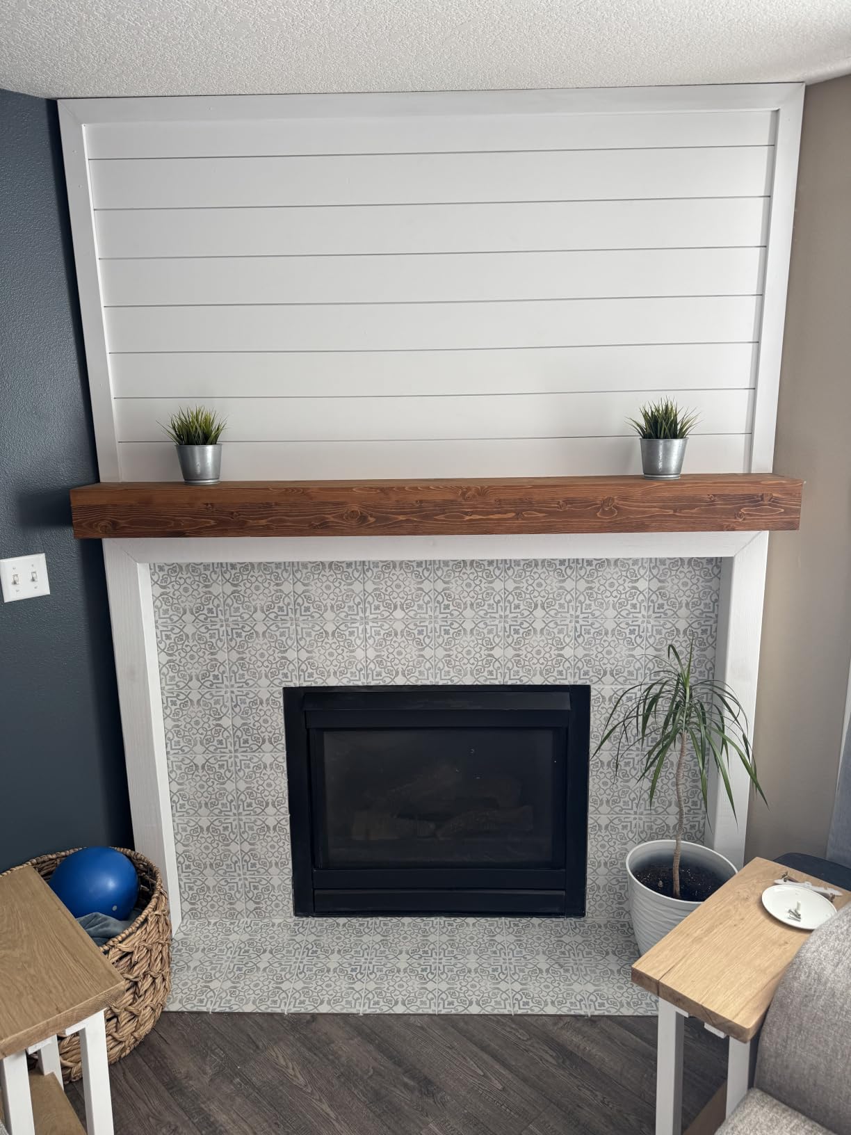 Avana Fireplace Mantel - Wall-Mounted 72 X 8 X 3 Farmhouse Floating Mantel - Rustic Traditional Handcrafted Wood customer photo 2