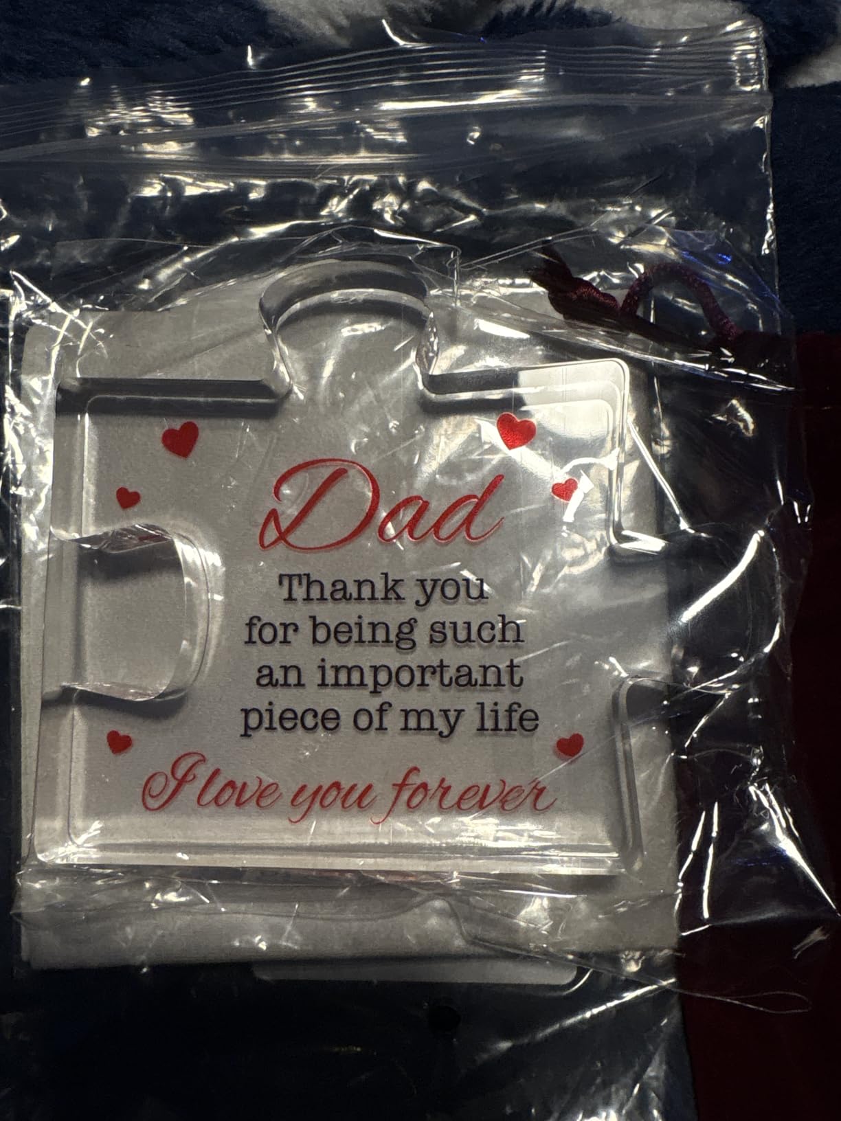 Cute Premium Thick Acrylic Puzzle Piece Gift for Mom - Adorable Mother's Day, Christmas & Birthday Present - Engraved Keepsake from Son or Daughter - Freestanding 3D Decorative Home Display for Mom customer photo 1