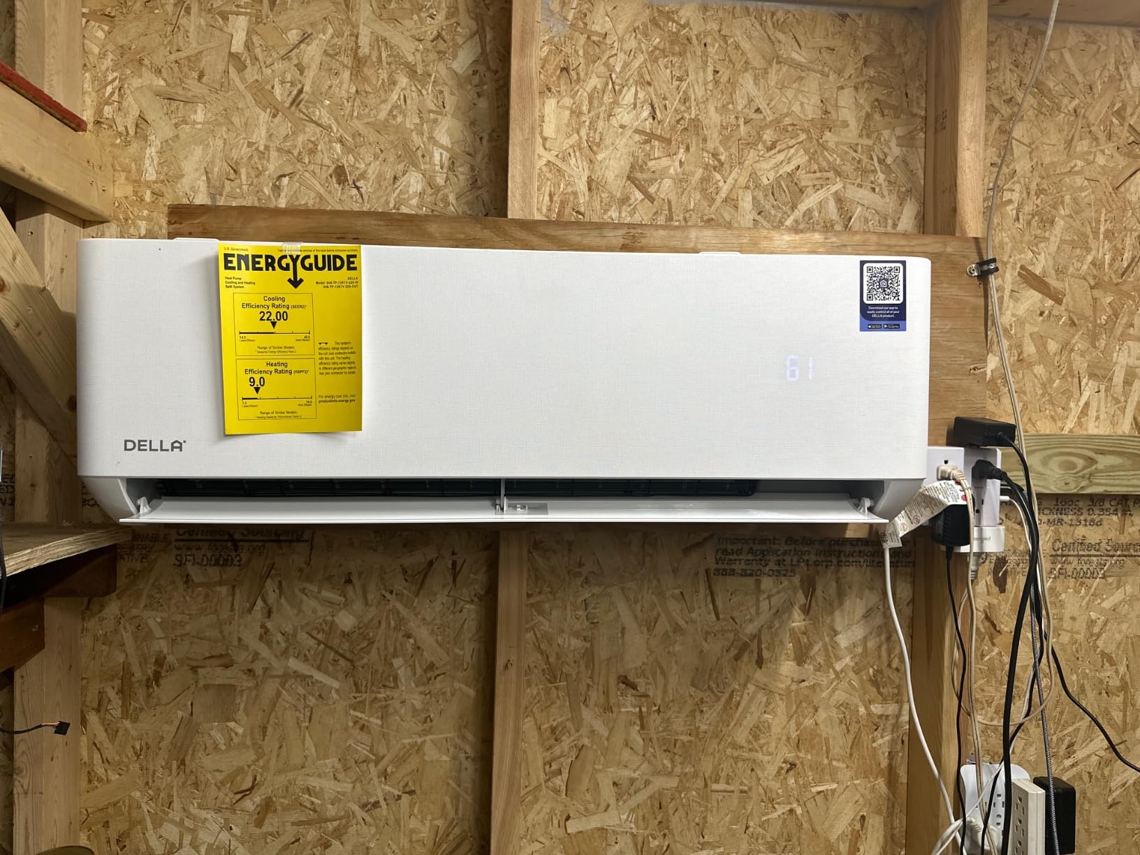 DELLA Hyper Heat Lower as -13℉ 12,000 BTU WiFi Mini Split,Work with Alexa,Energy Star 115V 23 SEER2,Cools Up to 550 Sq. Ft,Inverter AC with 1 Ton Pre-Charged Heat Pump & 16.4ft Installation Kits customer photo 2