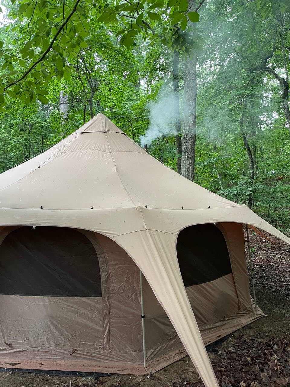 VEVOR Canvas Tent Bell, Yurt 4 Seasons for Camping with Stove Jack, Breathable Holds up to 4 People, Family Camping Outdoor Hunting Party customer photo 1