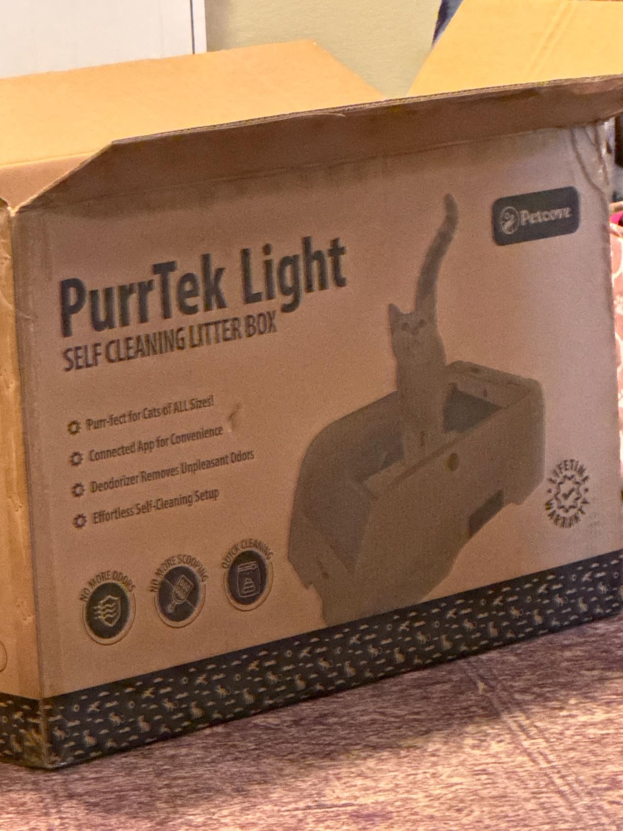 Petcove Automatic Self Cleaning Litter Box for Multiple Cats - PurrTek with Smart App Control (5GHz Wi-Fi), Triple Odor Control, Quiet Operation & Advanced Safety Sensors customer photo 2