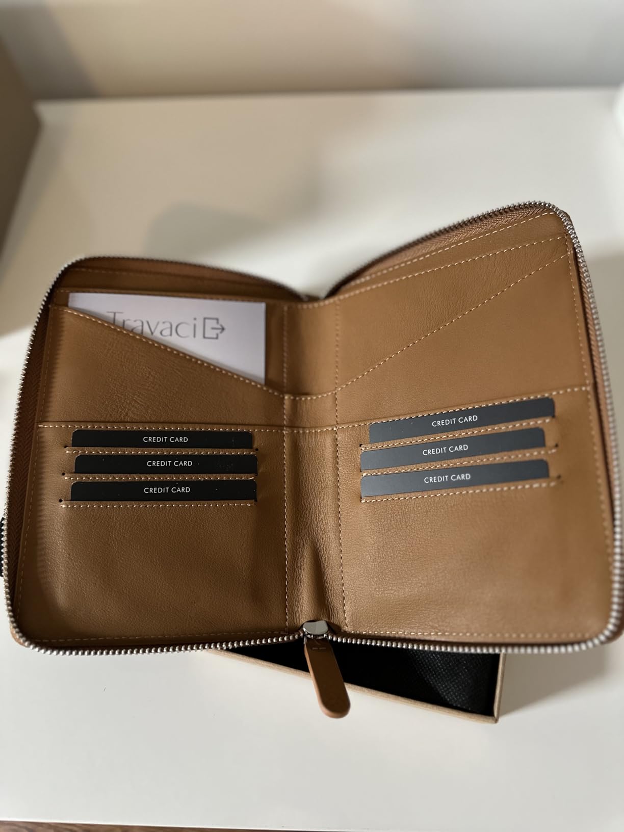 Full Grain Leather Family Passport Holder for 4 Passports - RFID Passport Holder and Travel Document Organizer - Large Leather Travel Wallet for Families - Brown customer photo 1