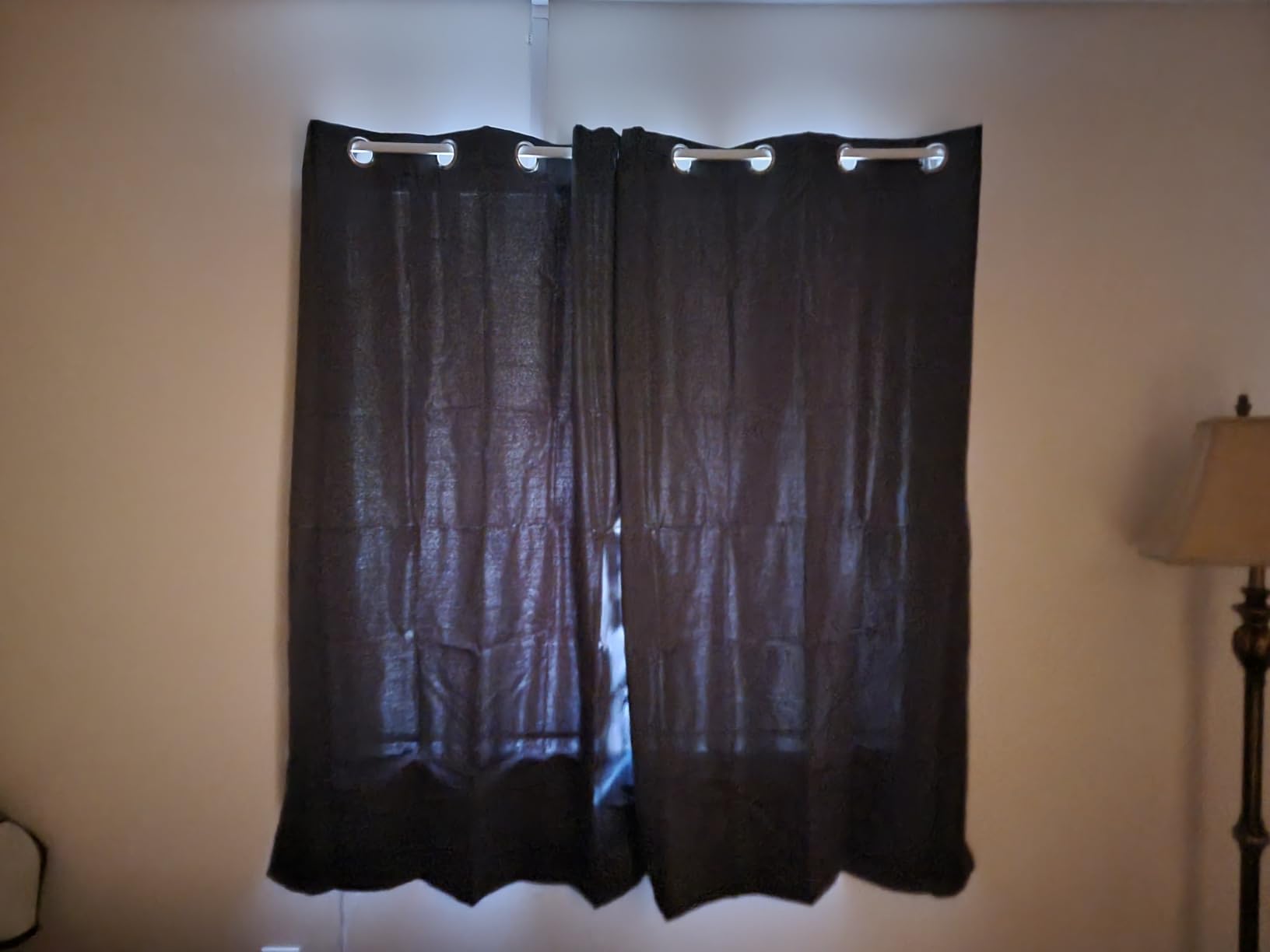 ChrisDowa Blackout Curtains for Bedroom and Living Room 108 Inches Long | 2 Panels Set, Thermal Insulated, Light Blocking, Room Darkening, Grommet, Window Drapes, Dark Grey, 52 x 108 Inch customer photo 1