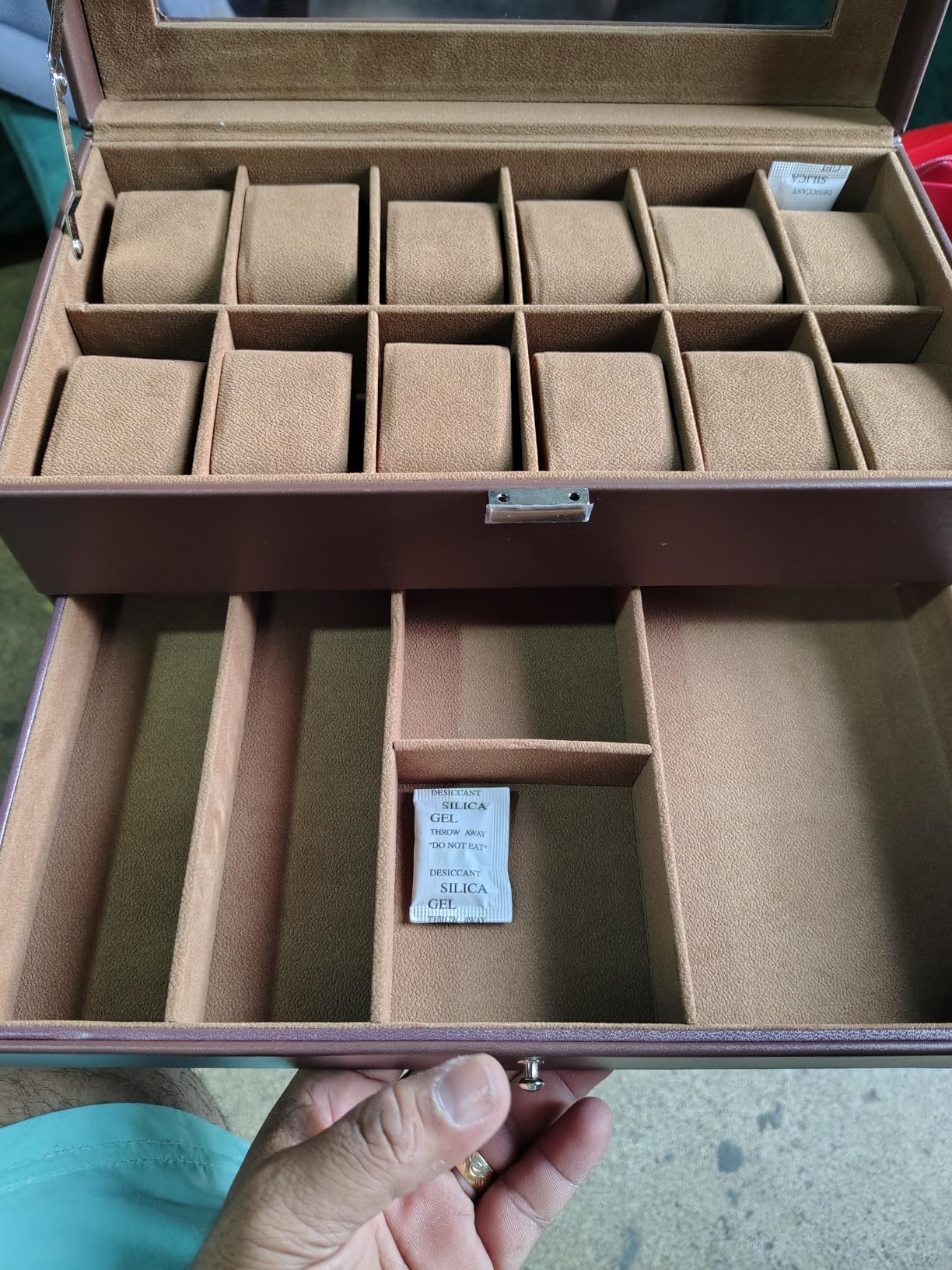 ProCase Watch Box, 12 Slot Watch Case for Men with Drawer, Espresso | 2-Layer Watches Display Case with Glass Lid, Mens Jewelry Box Storage Holder Organizer, Anniversary Christmas Birthday Gift customer photo 2