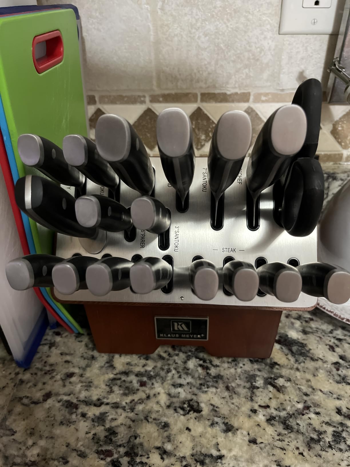 Klaus Meyer Stahl 19-Piece German Steel Kitchen Knife Block Set (Black) | Premium Knife Set, Long-Lasting Sharpness, Versatile Knife Choices, Space-Saving Block, Ideal For Food Prep & Large Gathering customer photo 1