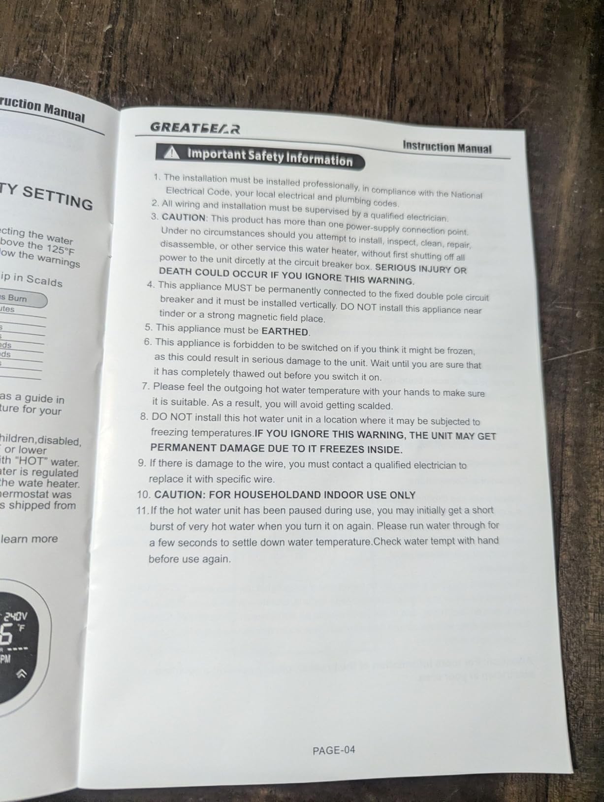 GREATBEAR 12KW Electric Tankless Water Heater, 240V Self-Modulating customer photo 2