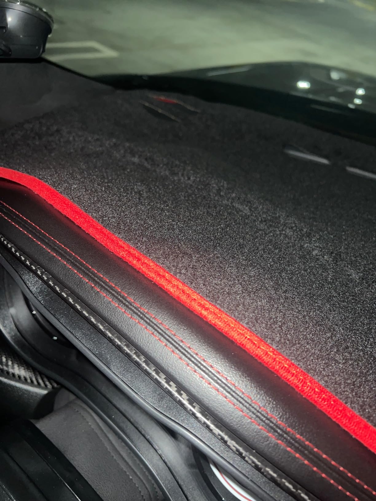 Dash Cover for Dodge Challenger Accessories 2015-2022 2023 2024 | Dashboard Cover Mat, Sunshade No Glare UV Rays Protector, Nonslip Interior Pad, Black Edge customer photo 1