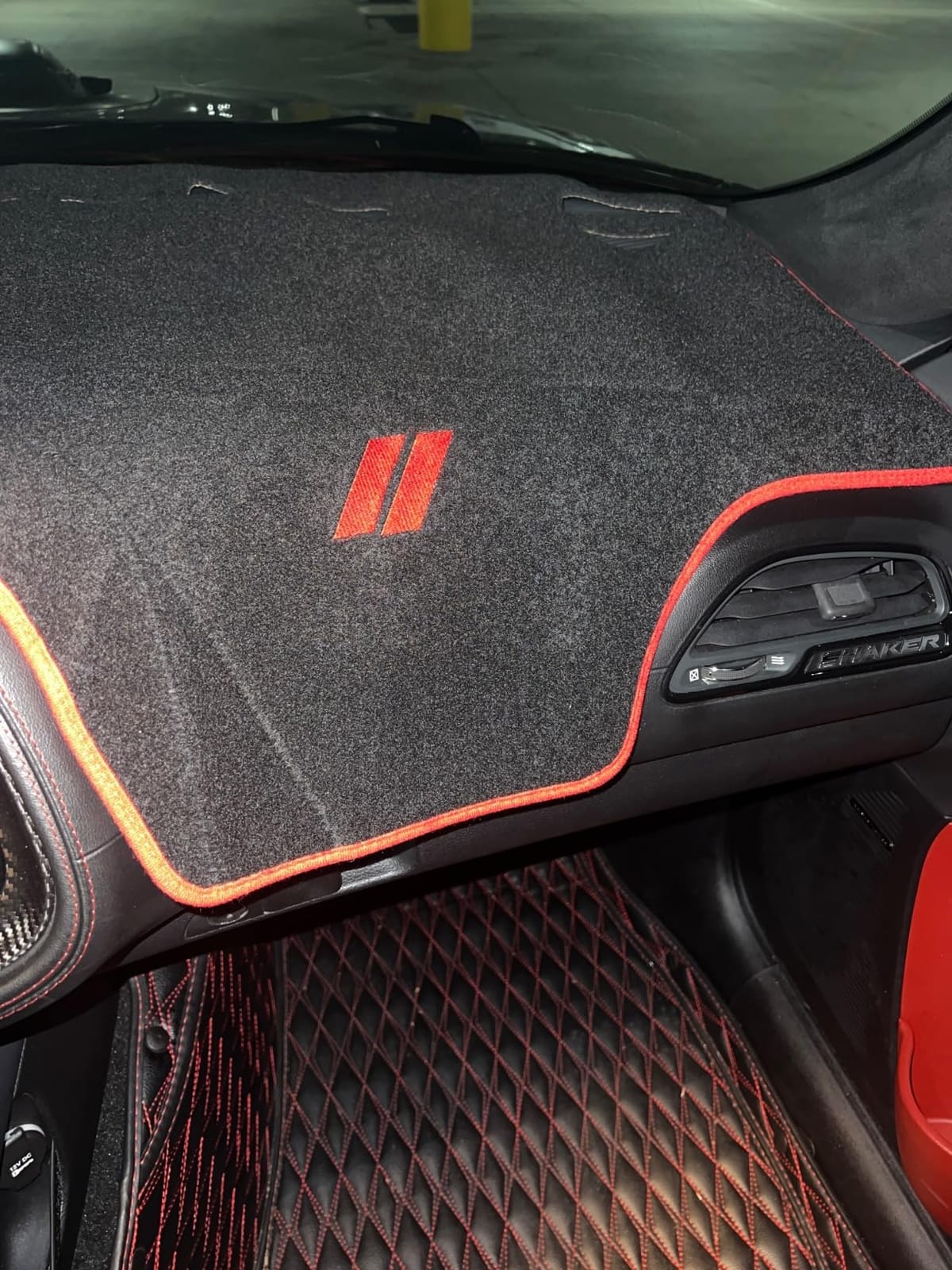 Dash Cover for Dodge Challenger Accessories 2015-2022 2023 2024 | Dashboard Cover Mat, Sunshade No Glare UV Rays Protector, Nonslip Interior Pad, Black Edge customer photo 2