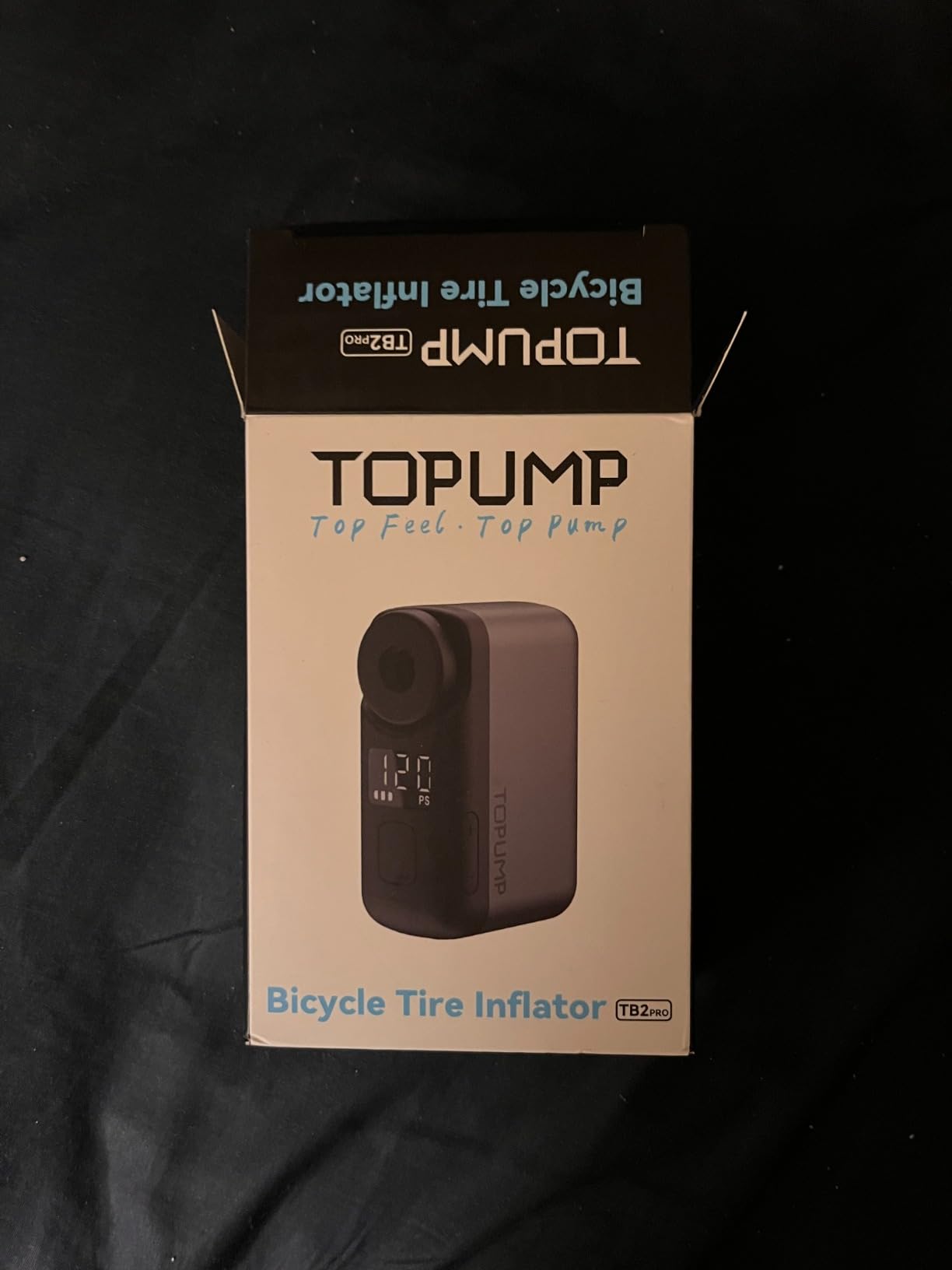 TOPUMP TB2PRO Mini Electric Bike Pump, 120PSI Portable Bicycle Tire Pump | Pressure Gauge, Fast Inflation, Auto Stop, Type-C Rechargeable, Presta & Schrader Valves, Compact, for Bicycles, E-Bikes customer photo 2