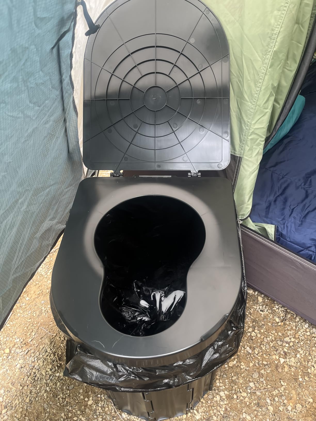 Sckee Camping Toilet, Portable Toilet for Adults, Portable Travel Folding Toilet with Lid and Paper Holder, Compact Potty for Car, Camp Toilet Portable Toilet for Camping, Hiking, Truck, RV, Beach customer photo 1
