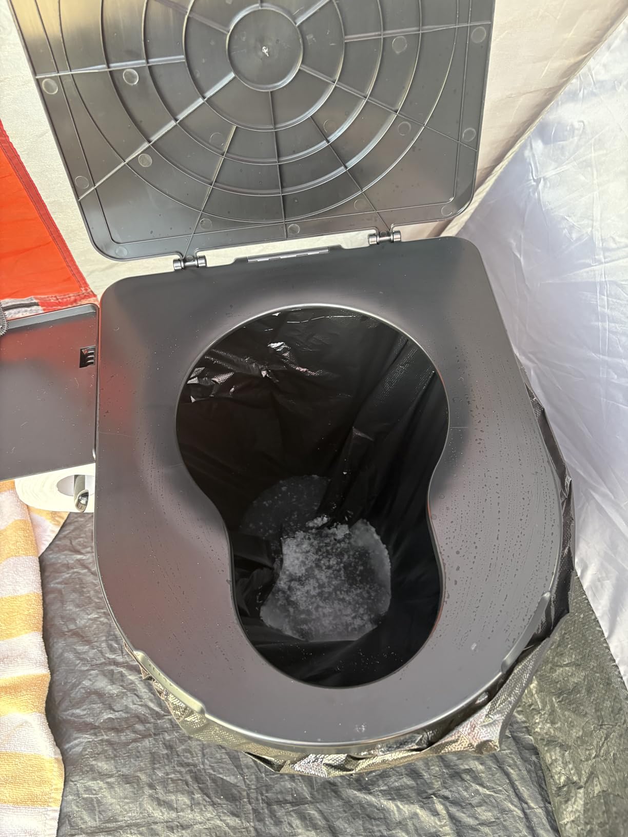 Sckee Camping Toilet, Portable Toilet for Adults, Portable Travel Folding Toilet with Lid and Paper Holder, Compact Potty for Car, Camp Toilet Portable Toilet for Camping, Hiking, Truck, RV, Beach customer photo 2