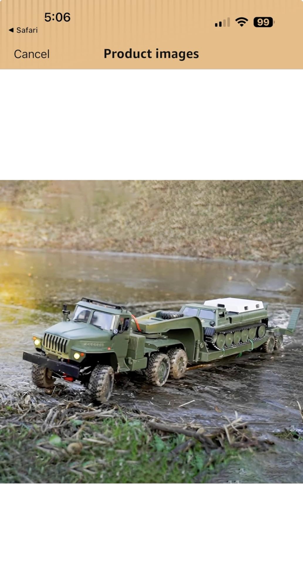 RC Semi Truck, 2.4Ghz 6WD Remote Control Army Truck Trailer, 41.3 Inch Large Size RC Car Toy, 1/16 Scale Tractor, Remote Control Electric Transport Vehicle Toy car for boy Gifts customer photo 1