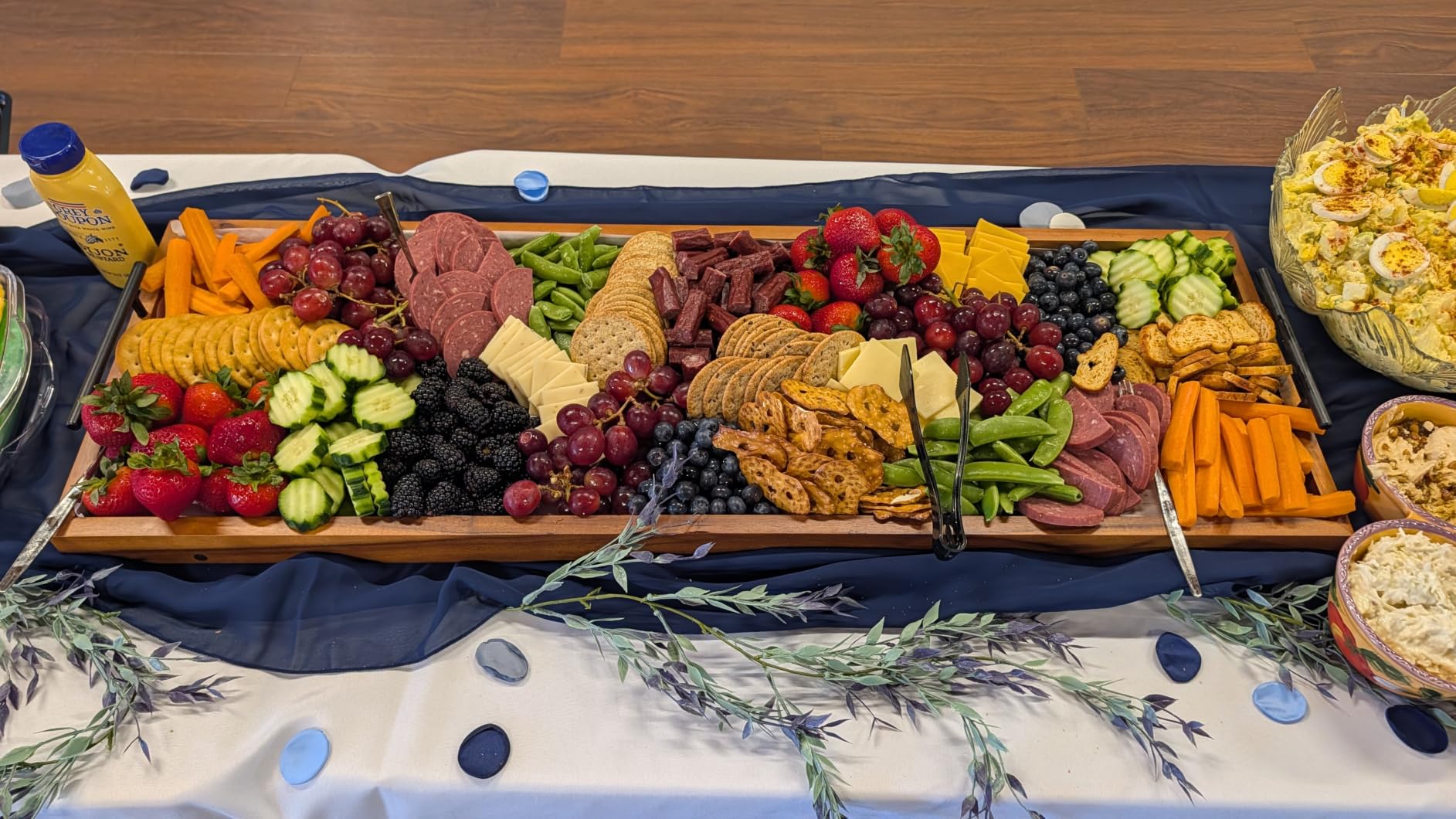 TIDITA Acacia 36 Inch Large Charcuterie Boards for Party with Cheese Knife Set of 4 - Acacia Wood Serving Tray with Handles, Long Charcuterie Board, Wooden Cheese Board customer photo 1