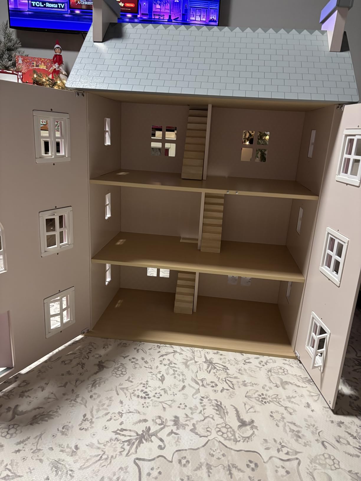 Mentari Toys - Heather Hall - Large 4-Storey Wooden Dollhouse - DIY Doll House with Easy Assembly, Holiday Birthday Gift for Kids Girls Age 3+, Inspires Imaginative Role Play customer photo 1