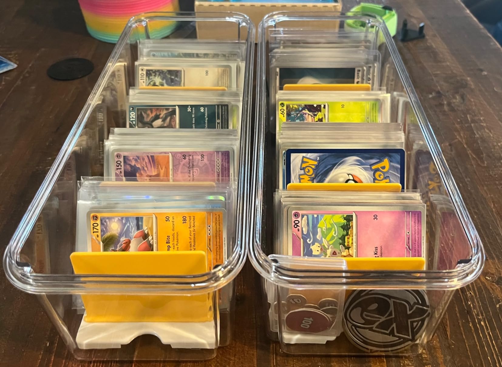 DEEIF Trading Card Storage Box for Toploaders with Dividers, 2 Pack | Adjustable Dividers; Large Capacity; Hard-Plastic Protection; Airtight Closure customer photo 1