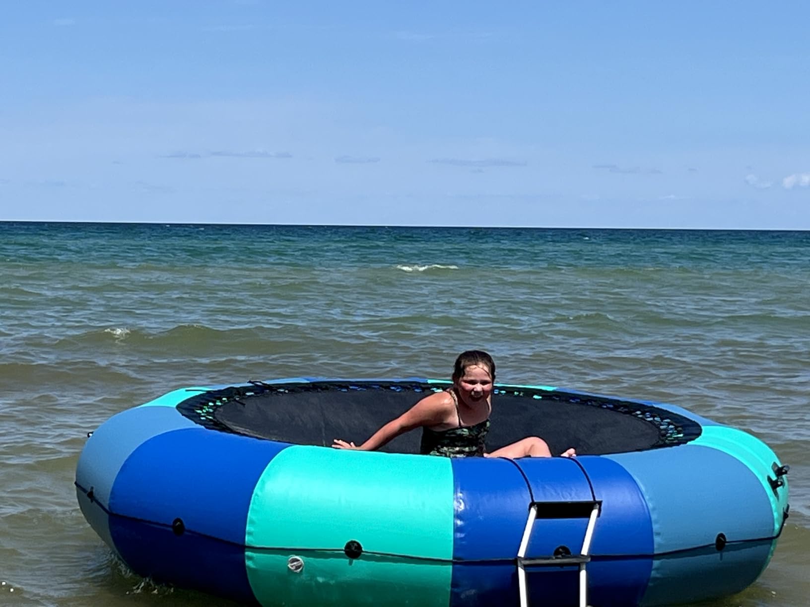 BEYOND MARINA Water Trampoline for Lake, 10FT 12FT 15FT Inflatable Floating Lake Trampoline for Adults & Families, Recreational Water Sports for Lake, Beach & Pool, Pump Included customer photo 2