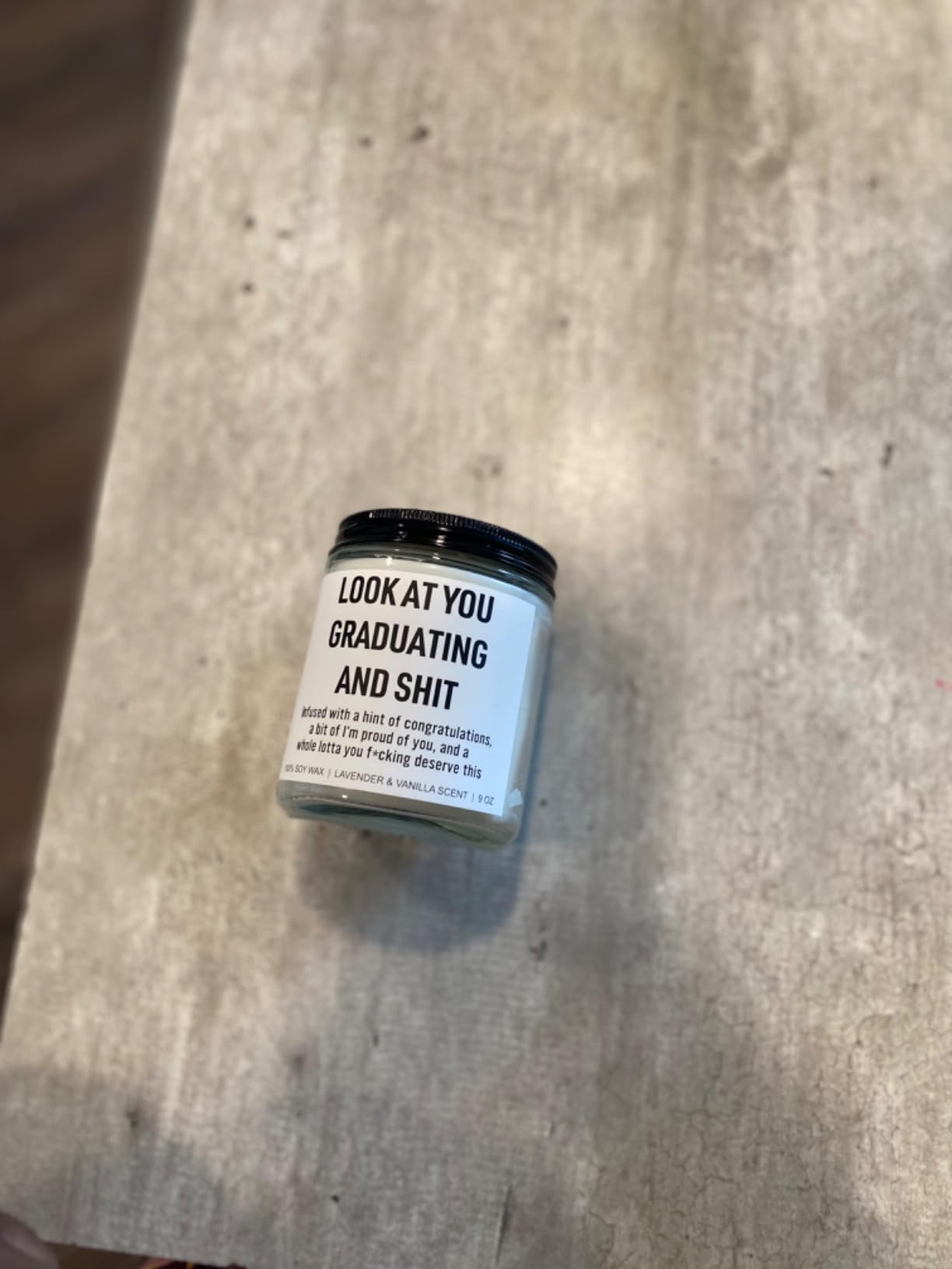 Younift Funny Grad Candle, 2026 Graduation Gifts for Her, Him - College, High School, Masters Degree, Phd, Law School, Nursing & Nurse Graduation Gifts for Women, Men - 9 oz customer photo 1