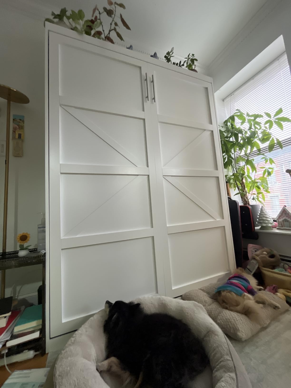 ROOMTEC Full Size Murphy Wall Bed, White, Space-Saving Furniture Bed Frame for Bed Room, Guest Room, Home Office customer photo 1
